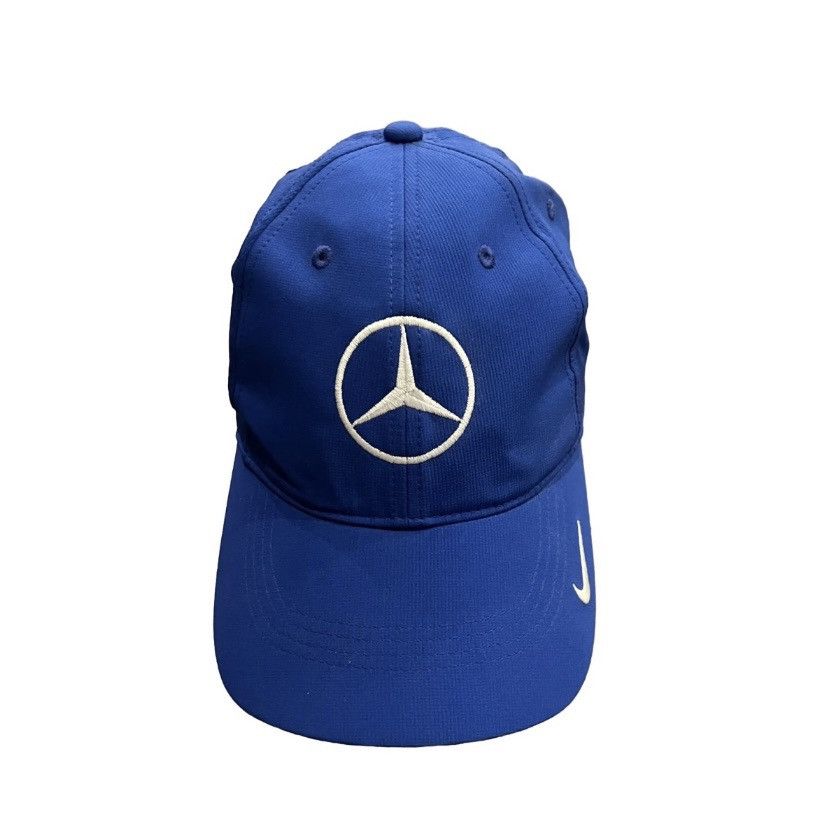 Mercedes Benz Nike Vintage RARE MERCEDES BENZ NIKE VINTAGE BLUE STRAPBACK CAP HAT Grailed