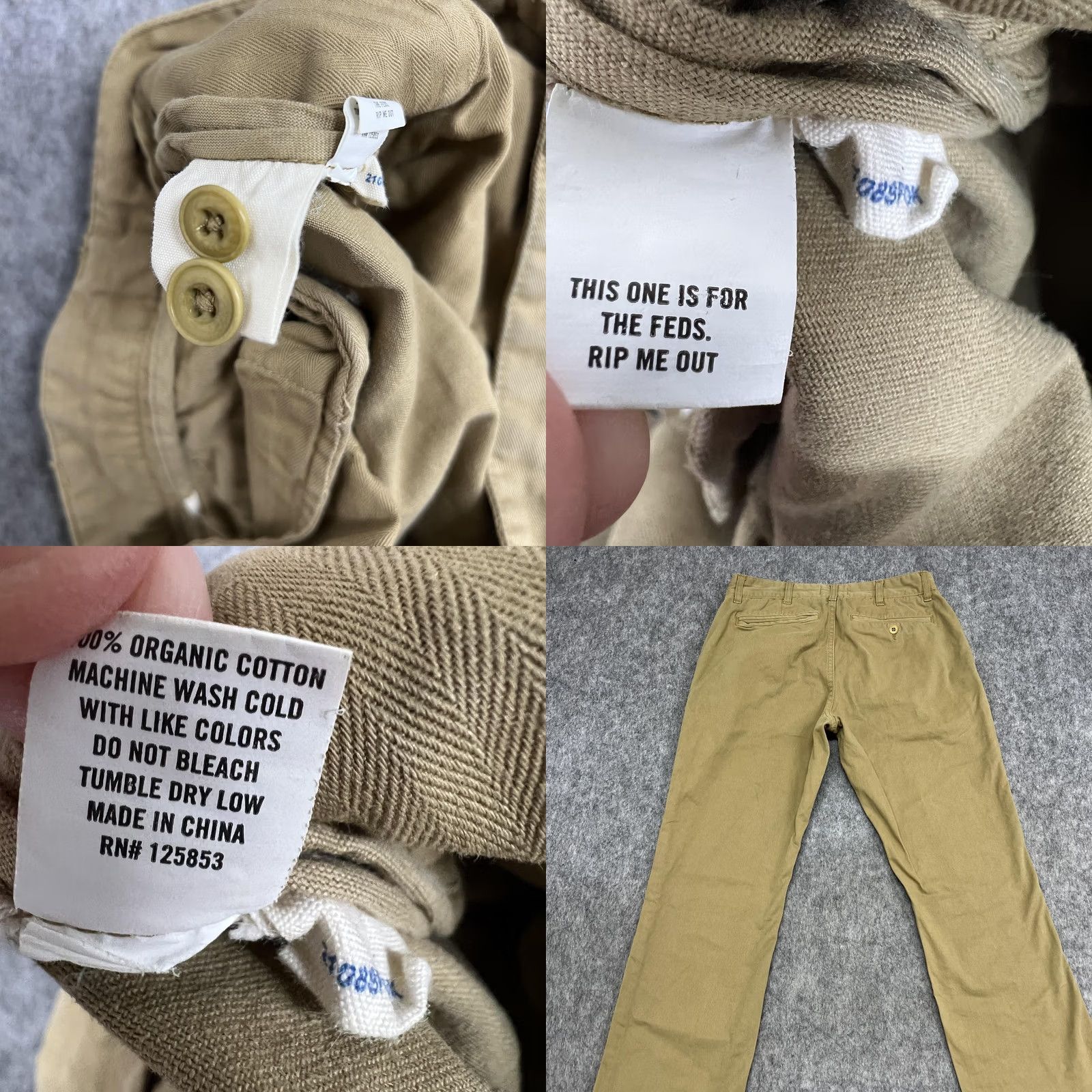 Taylor Stitch Taylor Stitch Foundation Pants Mens 28x32 Beige Slim Chino Organic Cotton Casual Size US 28 / EU 44 - 9 Thumbnail