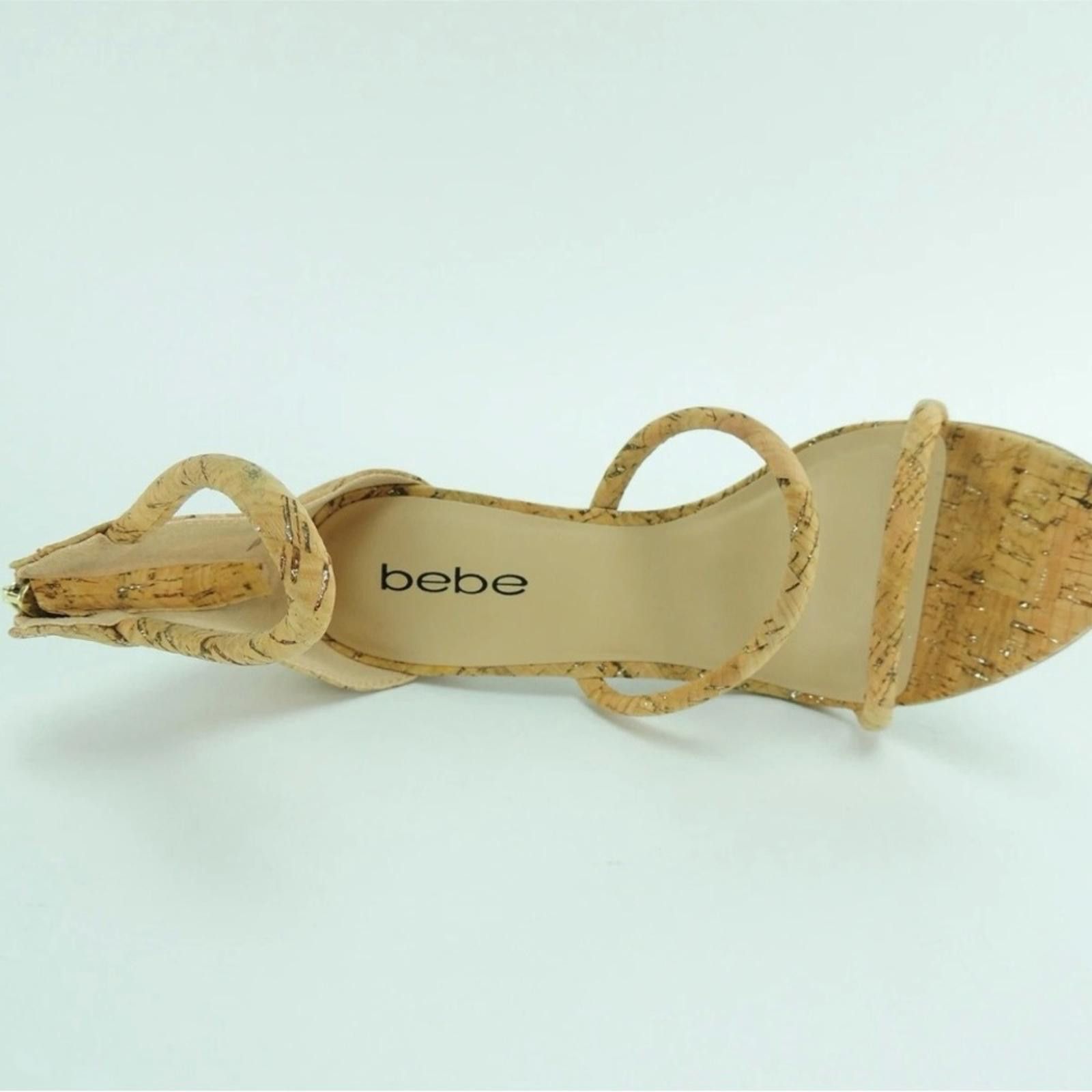 Bebe Bebe Berdine G Tan Gold Cork Women's Sandals Size 8.5 Size US 8.5 / IT 38.5 - 5 Thumbnail