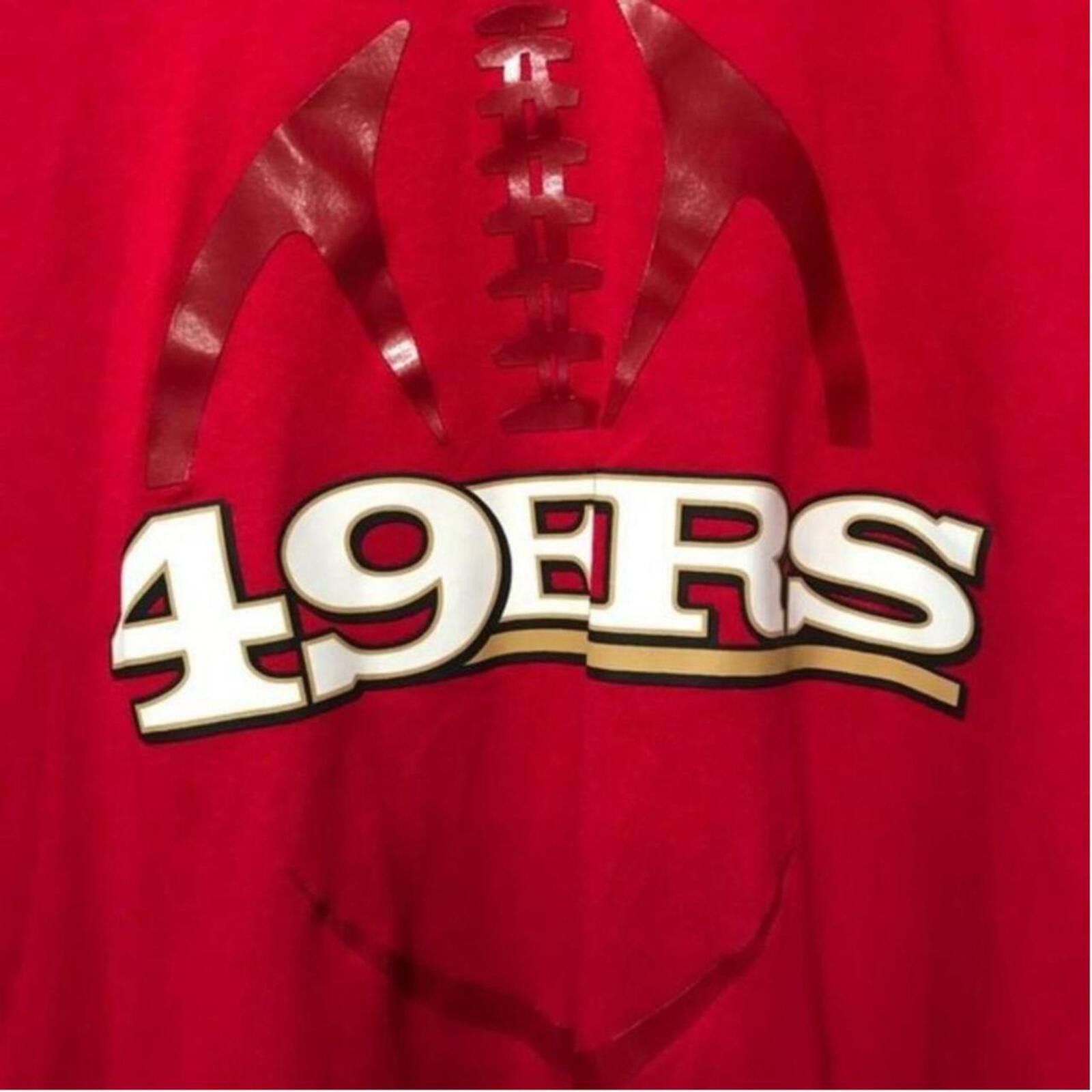 Nike Nike San Francisco 49ers Red Graphic T-Shirt Size ONE SIZE - 3 Thumbnail