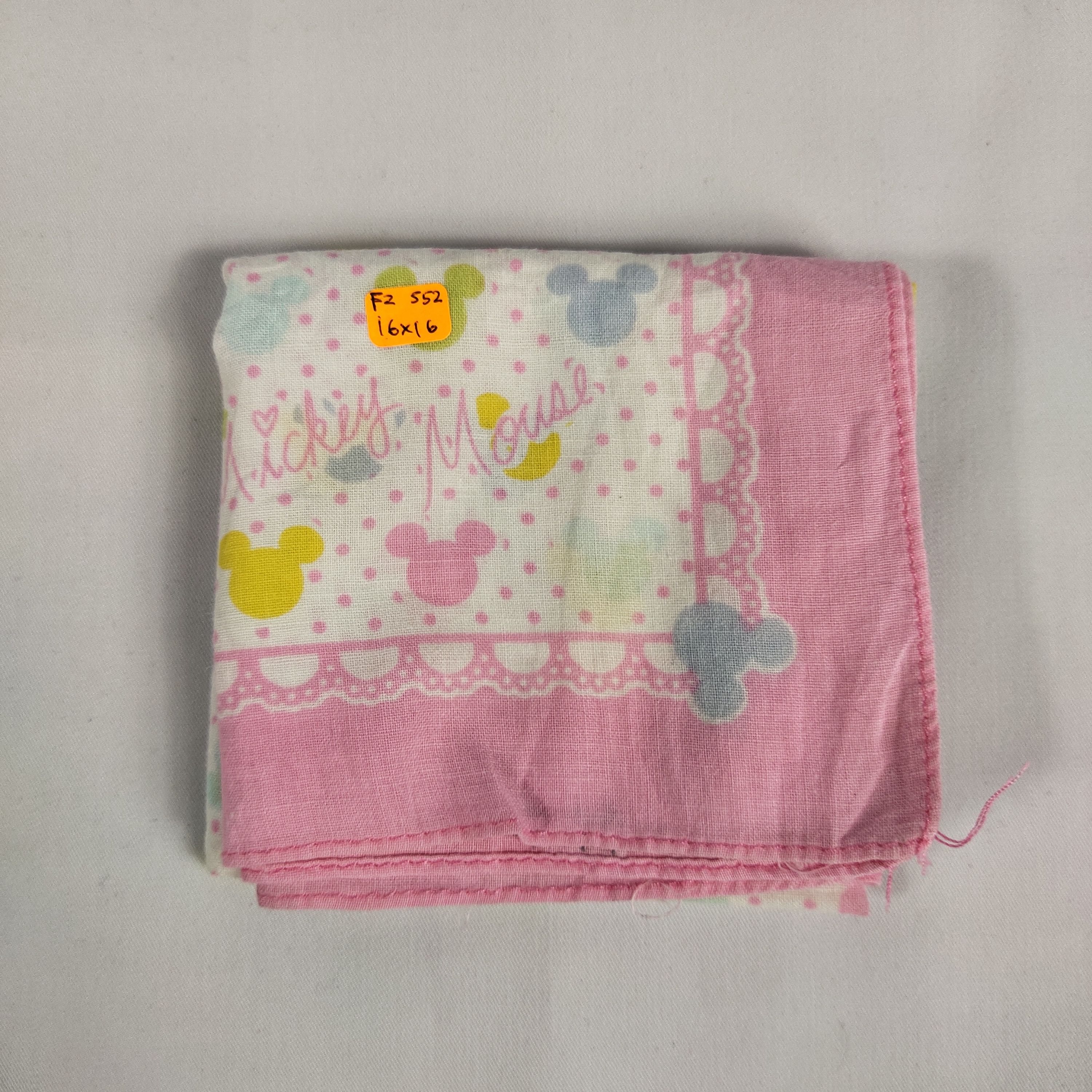 Disney × Mickey Mouse × Vintage Mickey Mouse Handkerchief / Neckerchief / Bandana FZ552 Size ONE SIZE - 2 Thumbnail