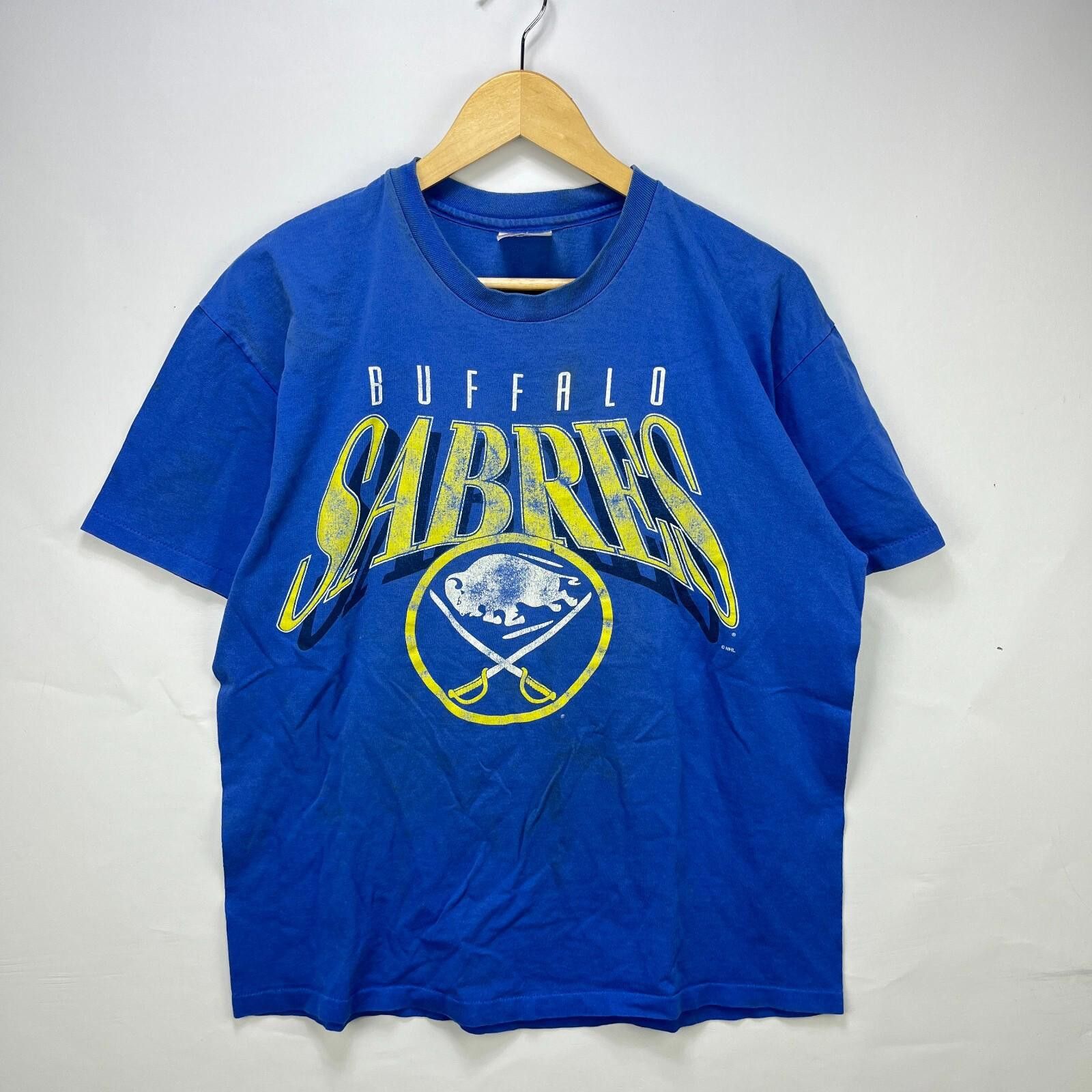 Hanes Vintage 90s Buffalo Sabres Single Stitch NHL T Shirt Large Size ONE SIZE - 1 Thumbnail