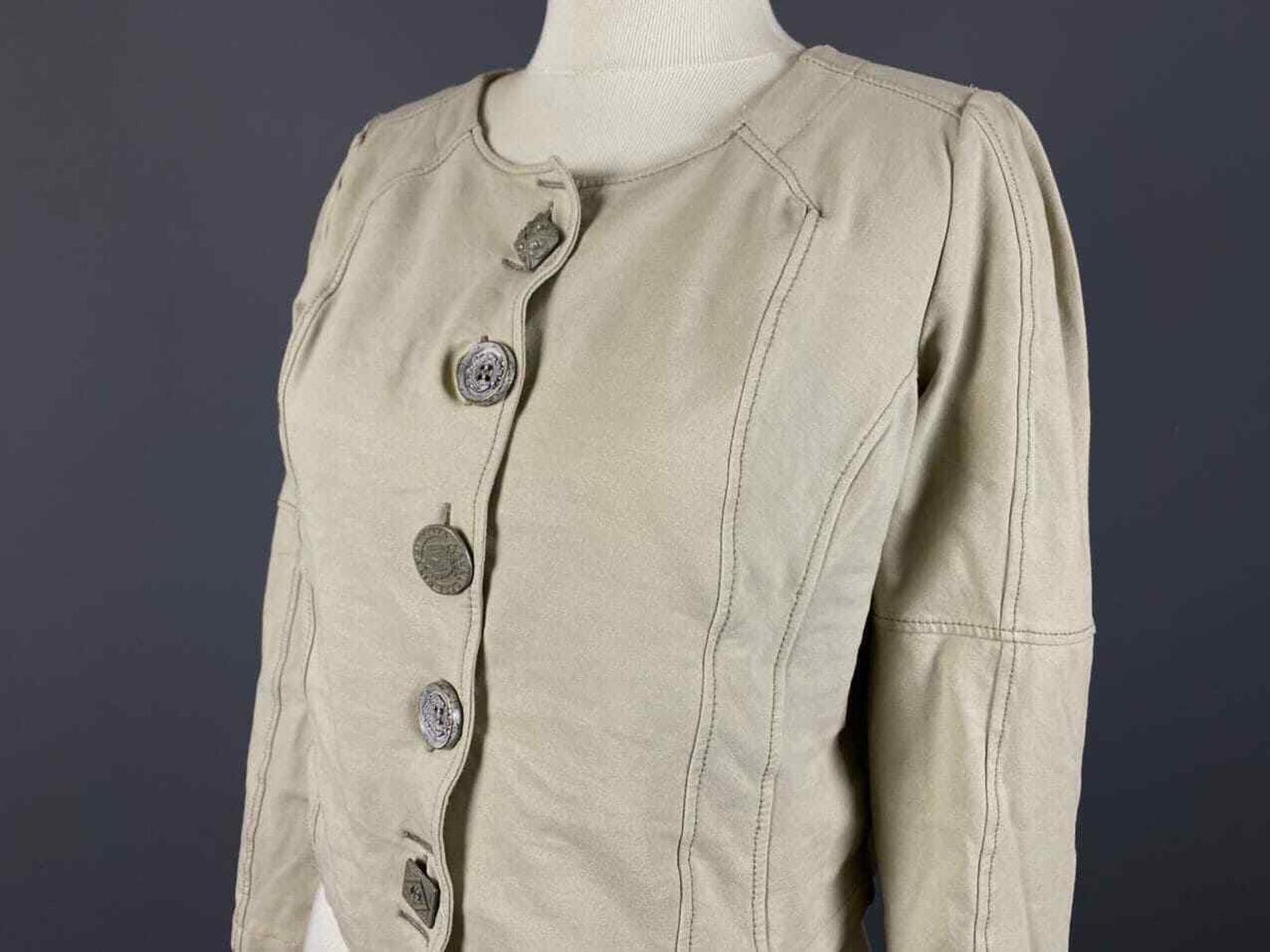 Designer Elisa Cavaletti Club Sono Italiano Beige Jacket Size XL / 4 Size XL / US 12-14 / IT 48-50 - 3 Thumbnail