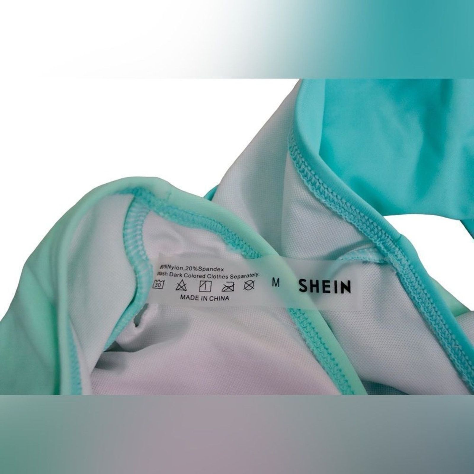 Shein Shein Blue Green 2 Tone 1pc Swimsuit MEDIUM Sexy Pastel Size M / US 6-8 / IT 42-44 - 7 Thumbnail