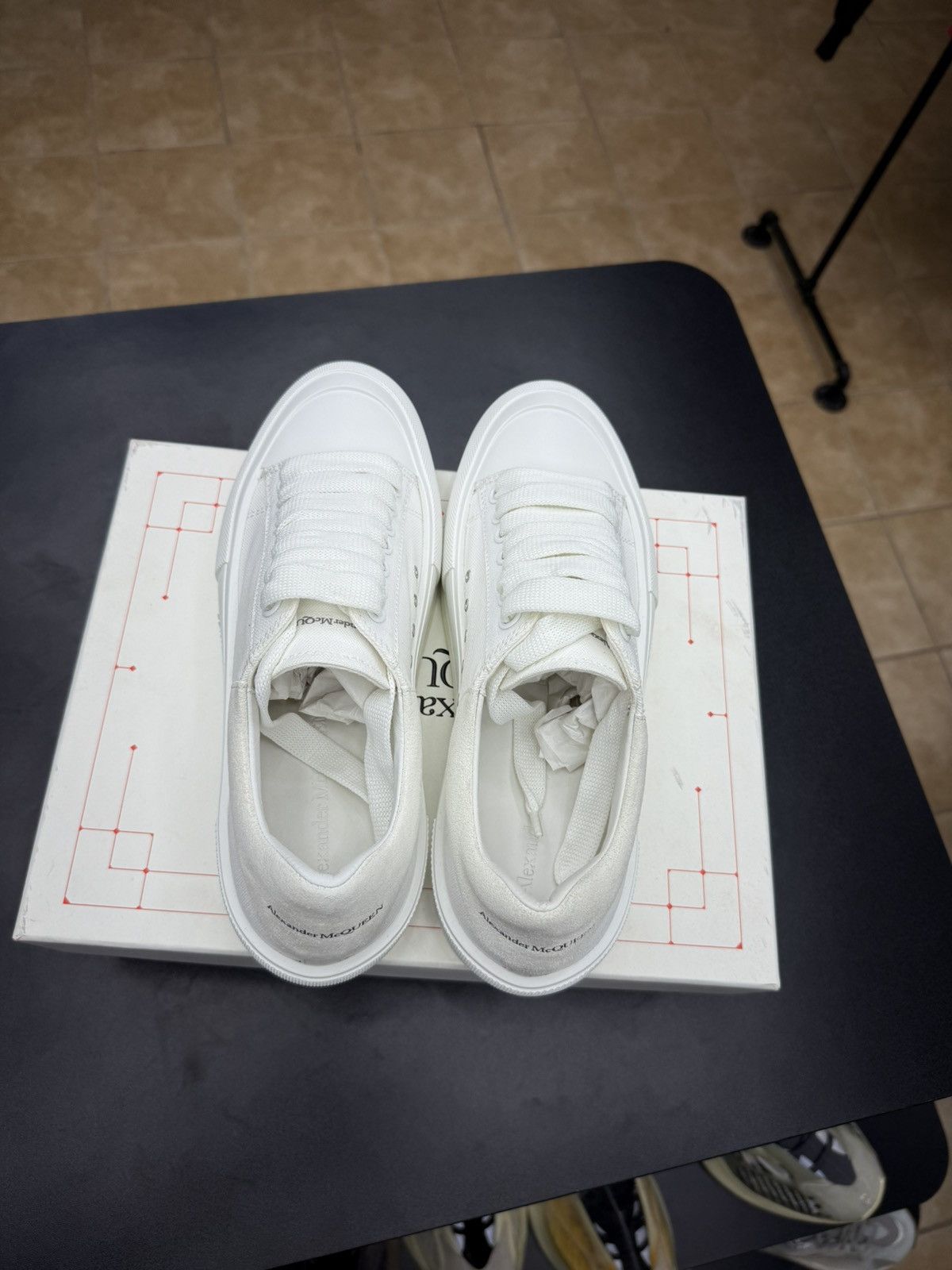 Alexander McQueen ALEXANDER MCQUEEN White Deck Plimsoll Sneaker 40 / 7 US NEW Size US 7 / EU 40 - 10 Thumbnail