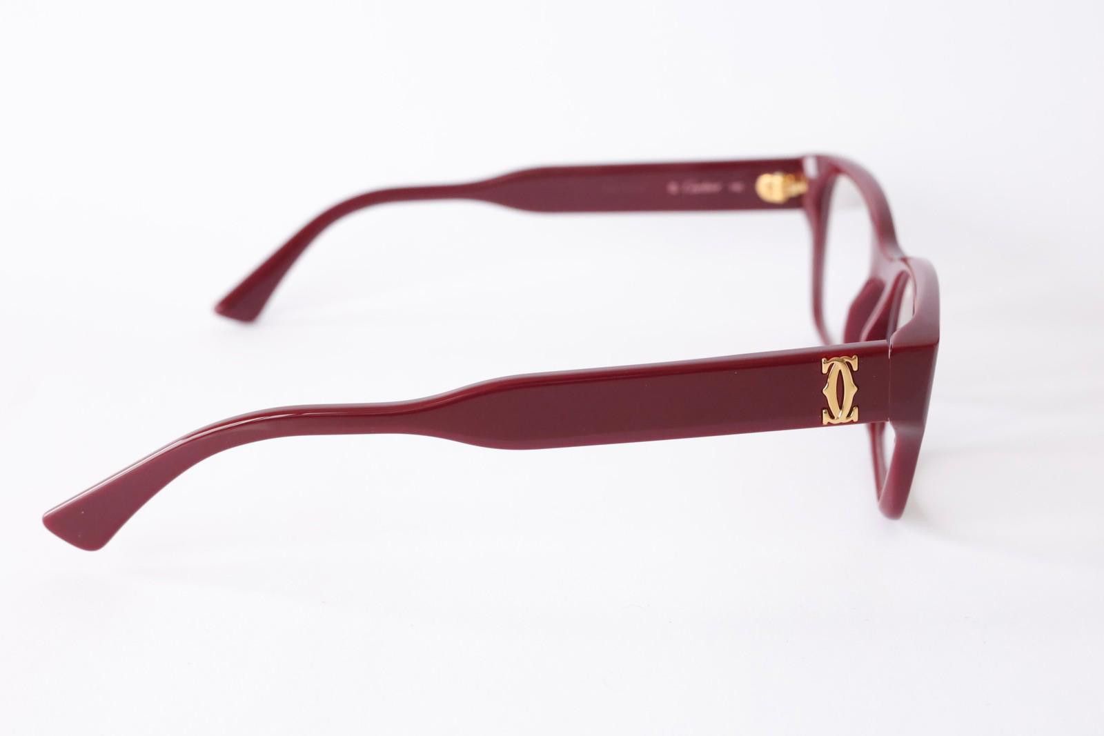 Cartier New Cartier eyewear optical eyeglasses CT0316O 003 burgundy Size ONE SIZE - 7 Thumbnail