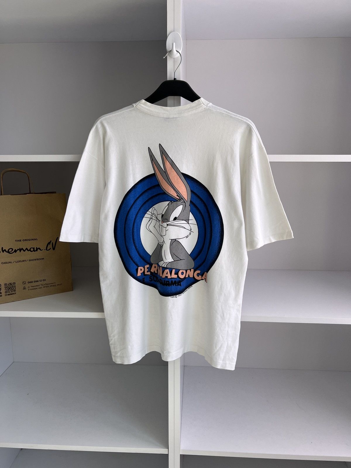 Band Tees × Vintage × Warner Bros Vintage Warner Bros Big logo 1993 Tee Size US M / EU 48-50 / 2 - 1 Thumbnail