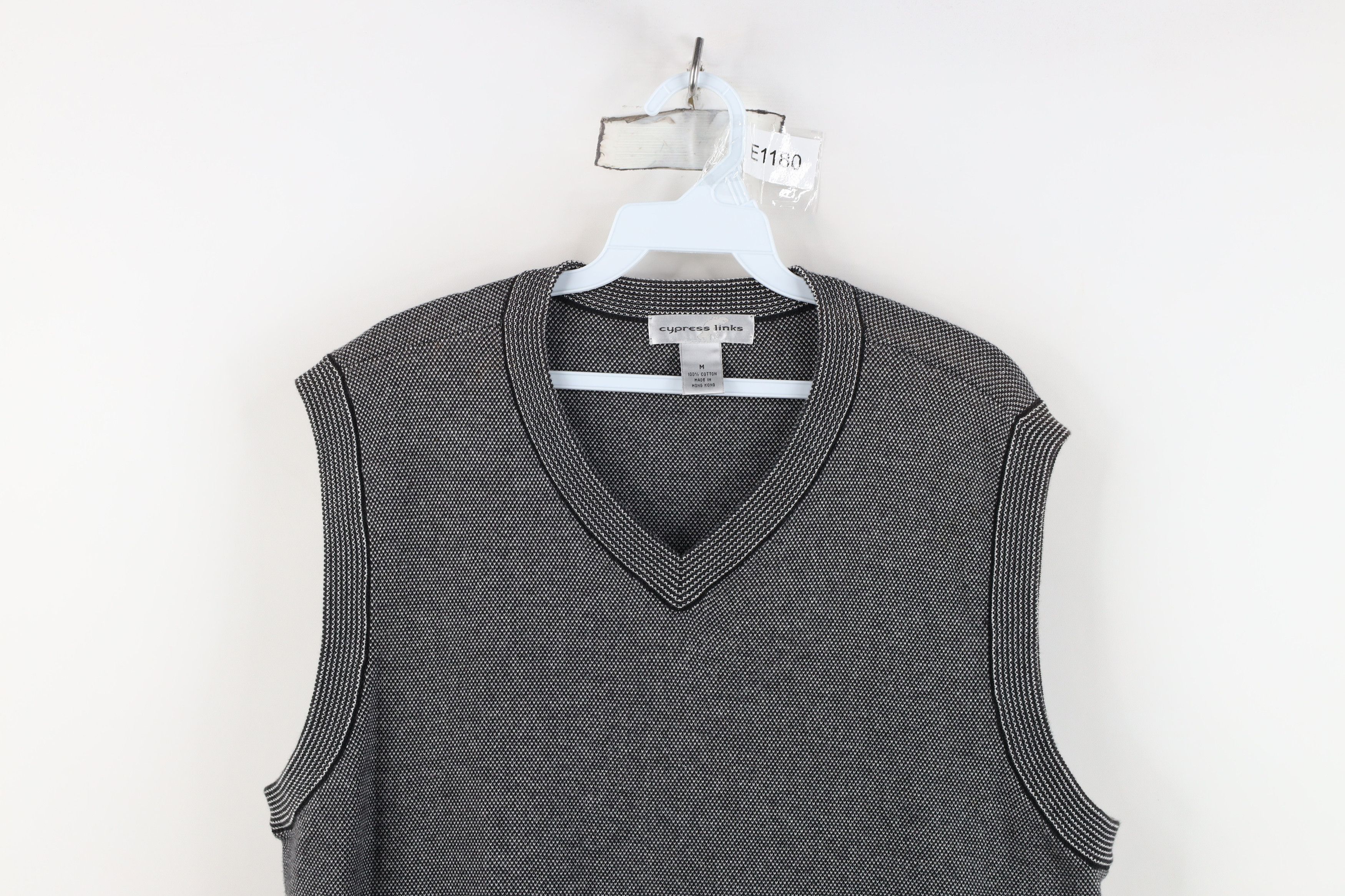 Vintage Vintage 90s Streetwear Thermal Knit V-Neck Sweater Vest Size US M / EU 48-50 / 2 - 2 Thumbnail