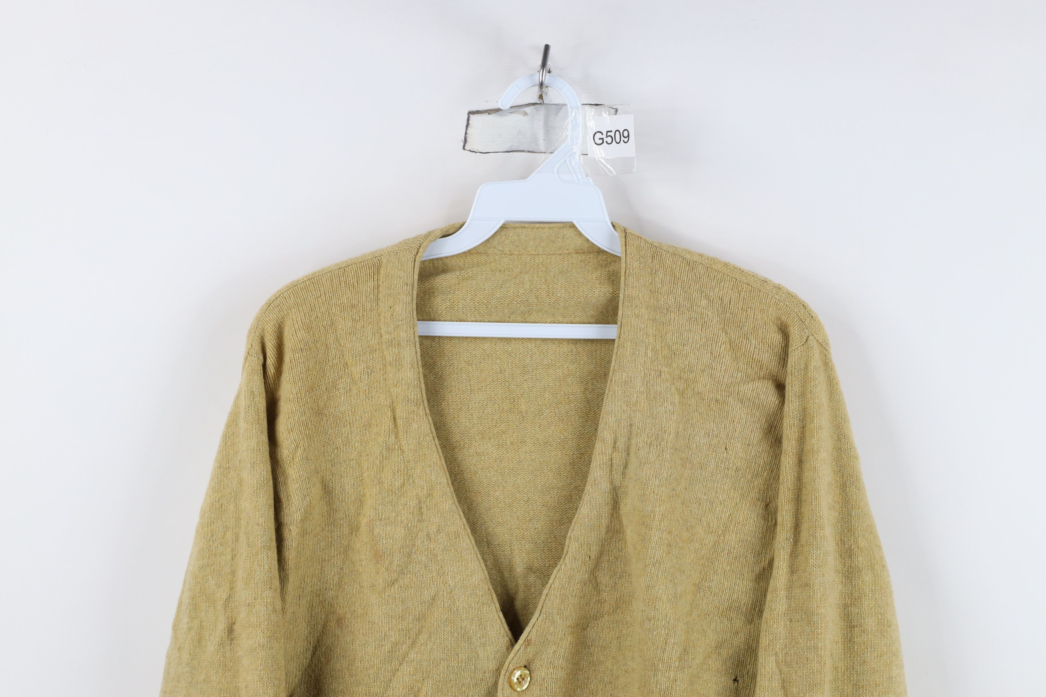 Vintage Vintage 50s Streetwear Blank Wool Knit Cardigan Sweater USA Size US M / EU 48-50 / 2 - 2 Thumbnail