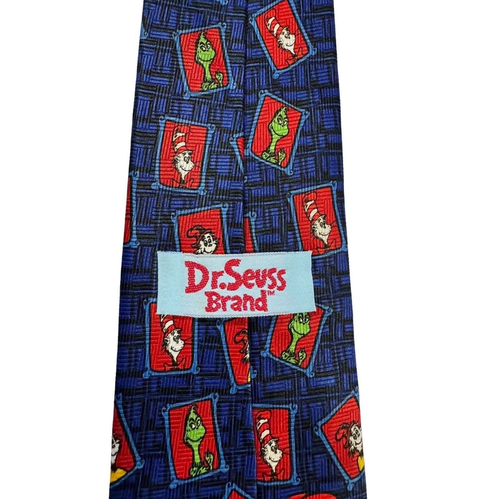 Other Dr Seuss Sam I Am The Grinch Cat In The Hat Cartoon Necktie Size ONE SIZE - 4 Thumbnail