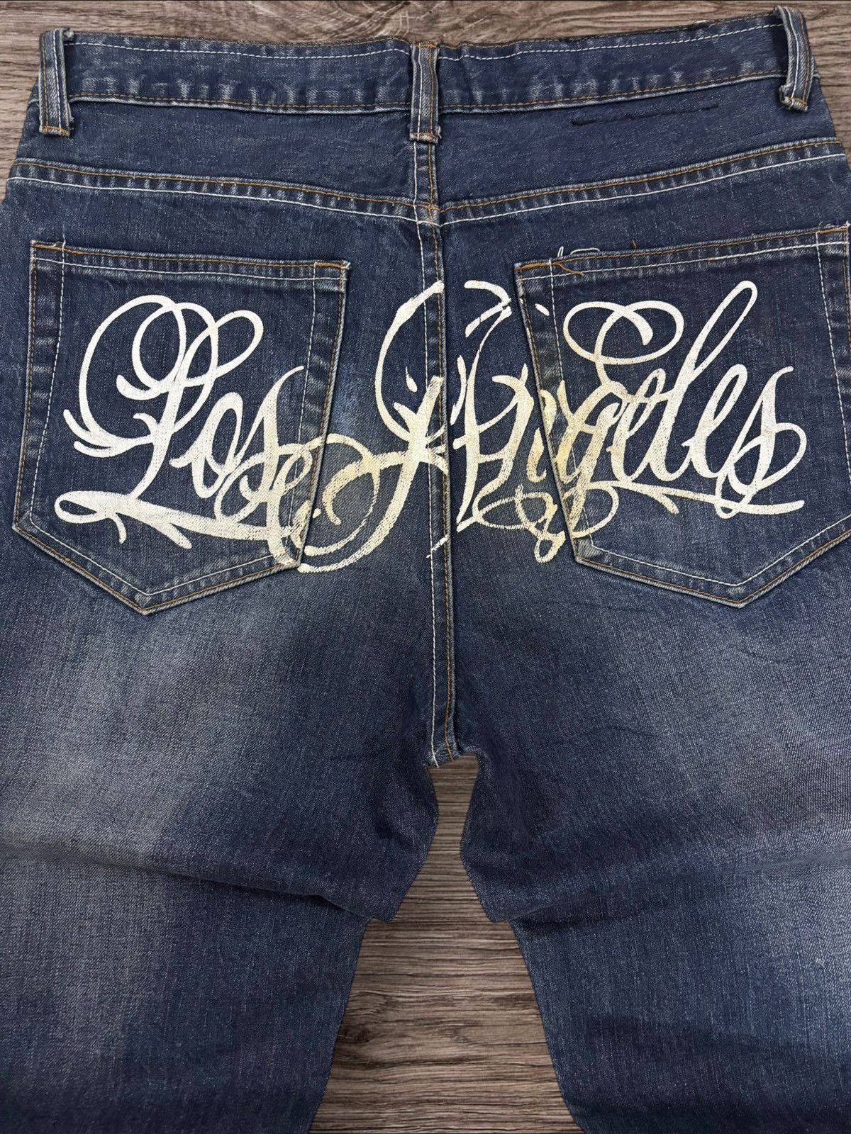JNCO LA Los Angeles JNCO Inspired BackHit Embroidered Baggy Jeans Size US 32 / EU 48 - 6 Thumbnail