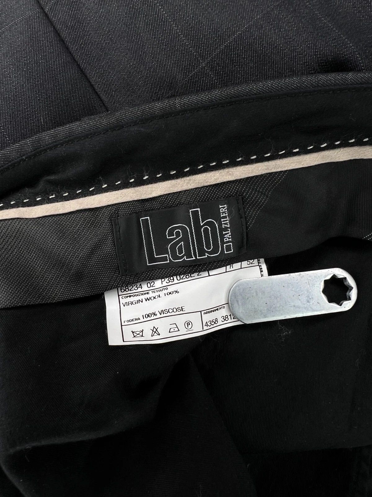 Pal Zileri Pal Zileri Lab Grey Check Wool Slim Fit Italian Suit Blazer Size 42R - 21 Thumbnail