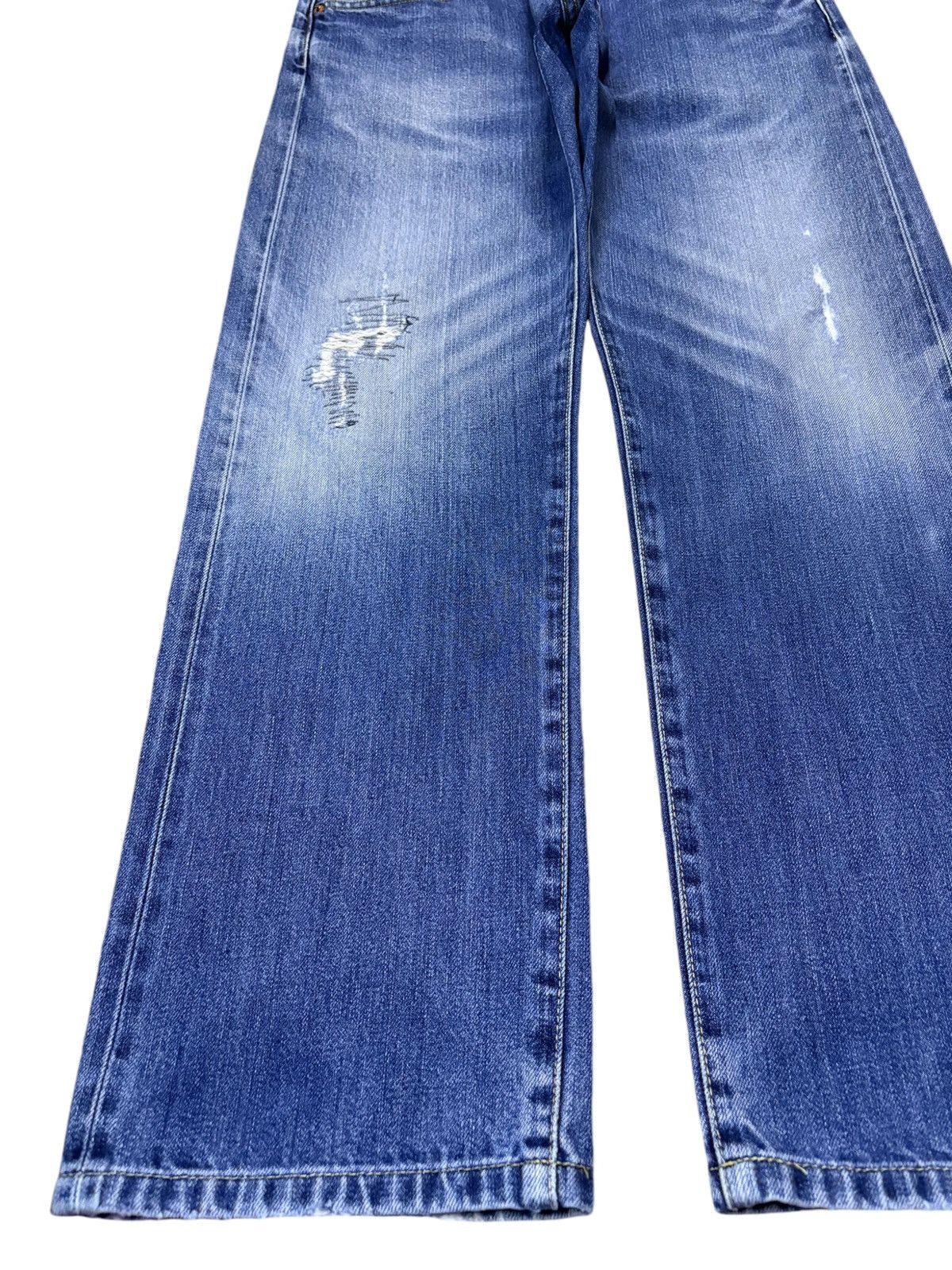 Japanese Brand × Uniqlo Vintage Japanese Uniqlo Selvedge Mud Wash Distressed Jeans Size US 33 - 7 Thumbnail
