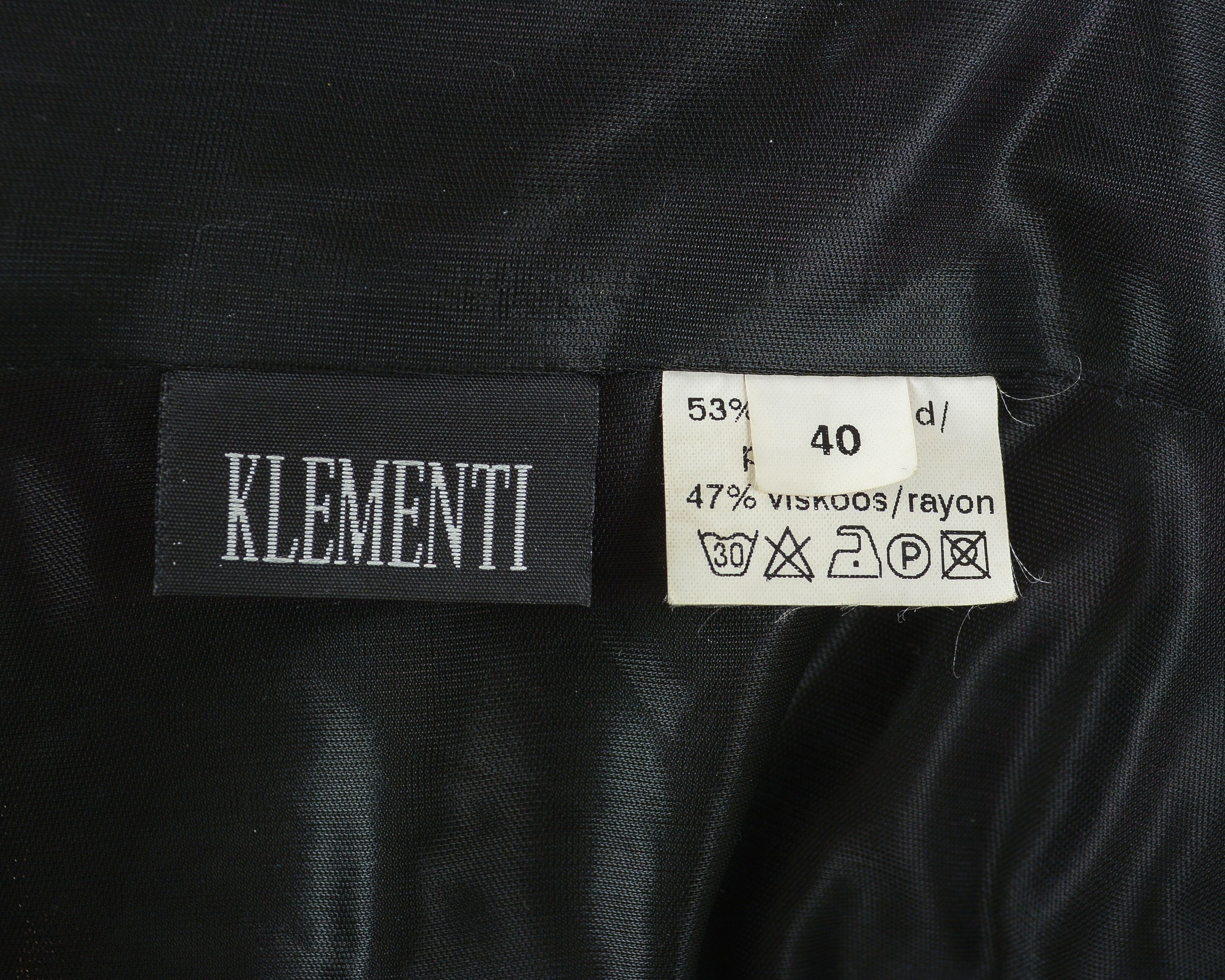 Other × Vintage KLEMENTI Velour Mini Dress Velvet Zip Up Above The Knee Size M / US 6-8 / IT 42-44 - 6 Thumbnail