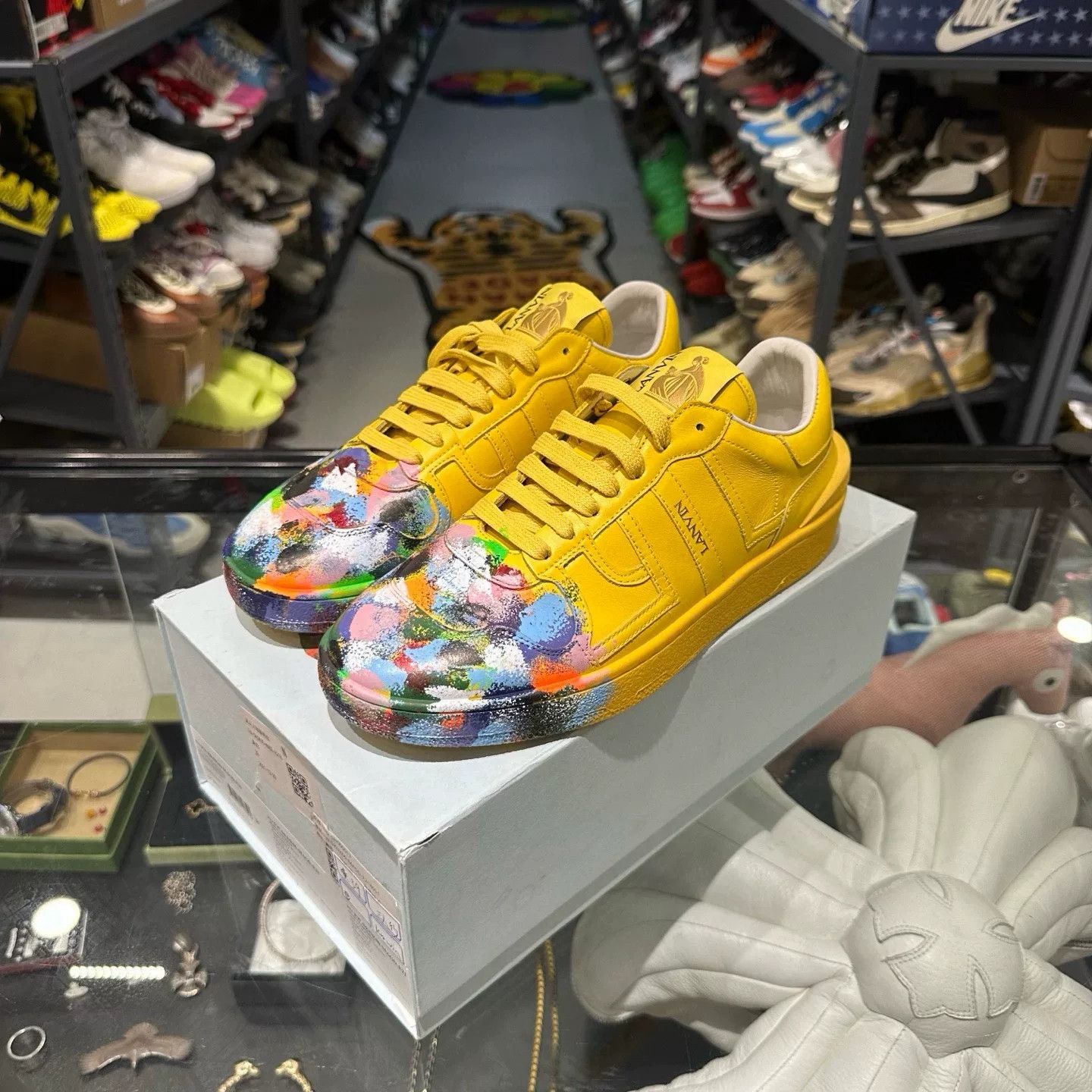 Lanvin Lanvin Yellow Lowtop Sneakers 6.5 Men Size US 6.5 / EU 39-40 - 1 Thumbnail
