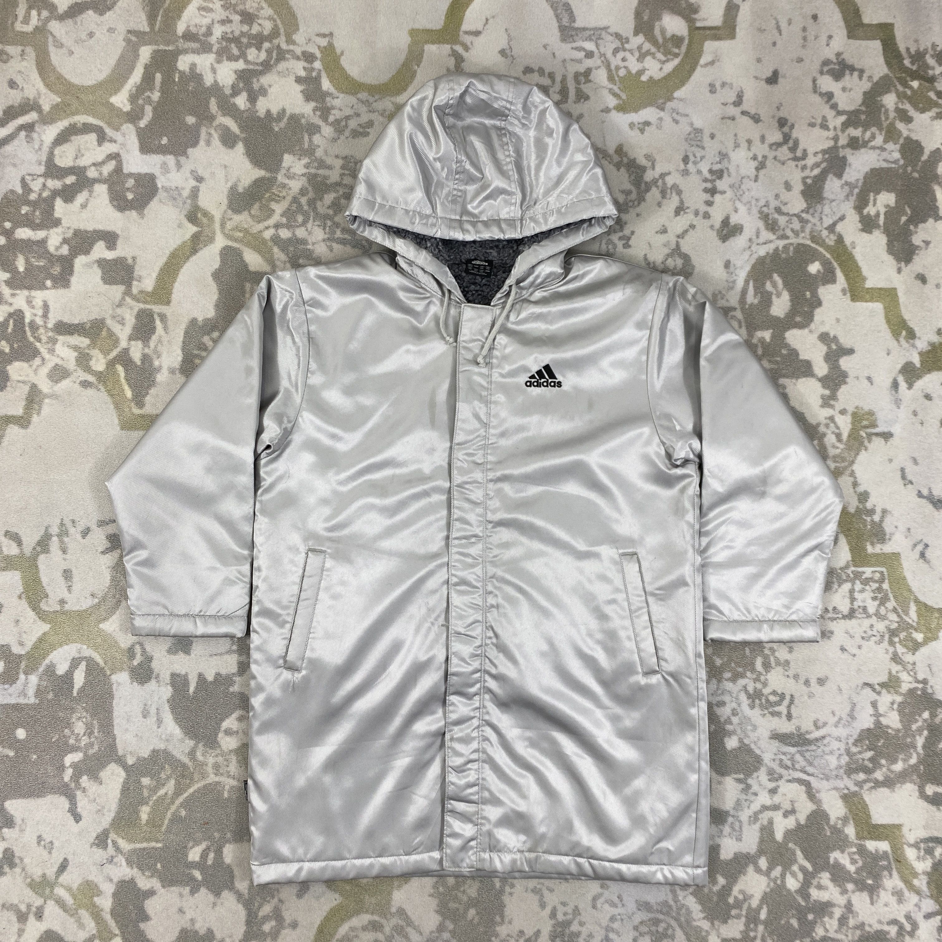 Adidas Vintage Adidas Big Logo Puffer Long Jacket- J358 Size US S / EU 44-46 / 1 - 1 Thumbnail