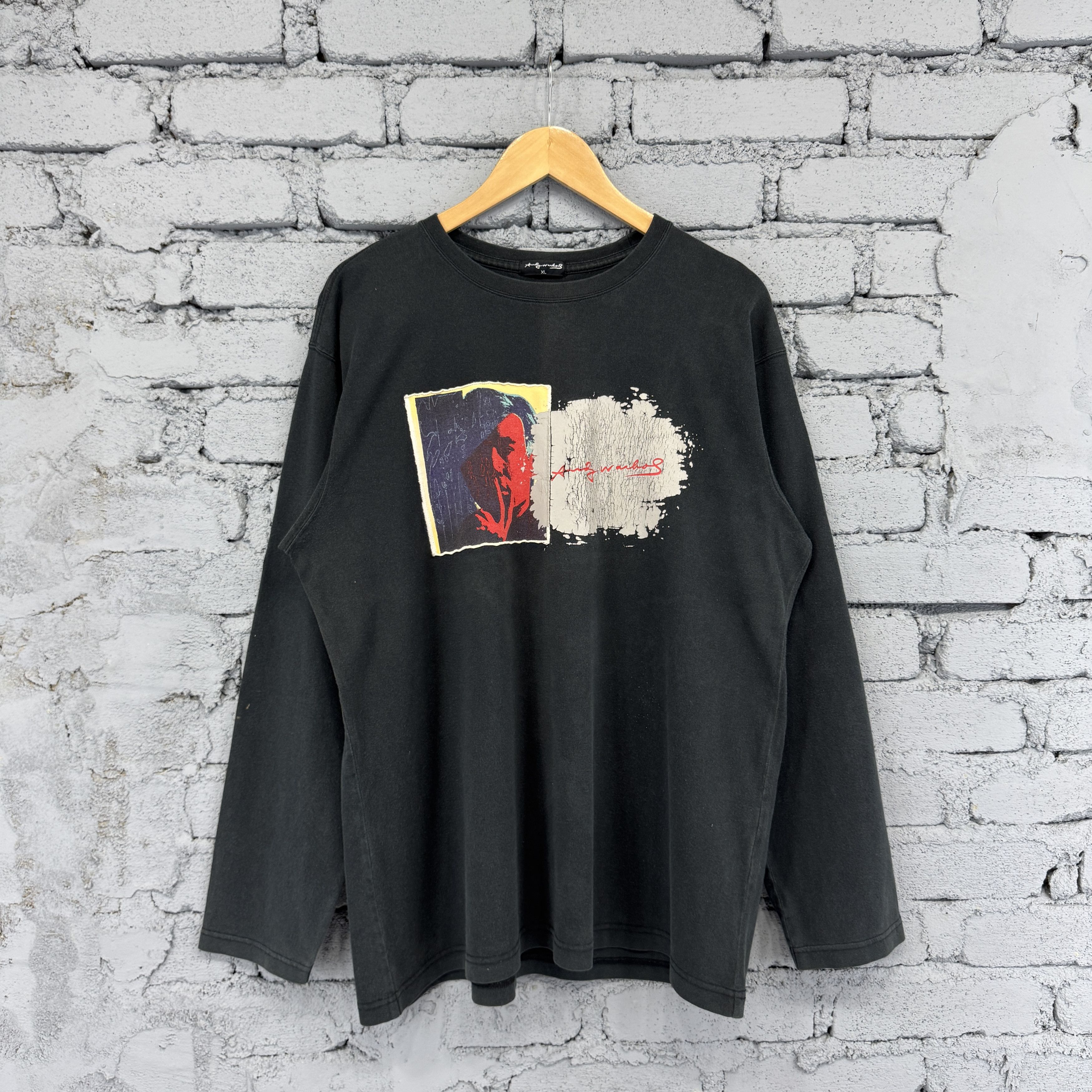 Andy Warhol × Uniqlo Vintage Andy Warhol X Uniqlo Face Popart Sunfaded Tshirt XL Size US XL / EU 56 / 4 - 1 Thumbnail