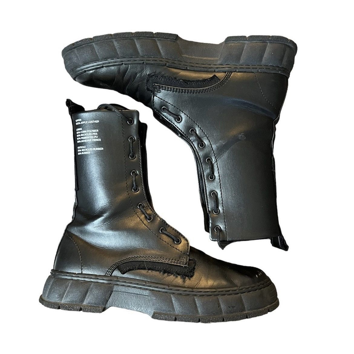VIRON 1992Z Black Apple Virón Boots (Vegan) Size US 7 / EU 40 - 4 Thumbnail