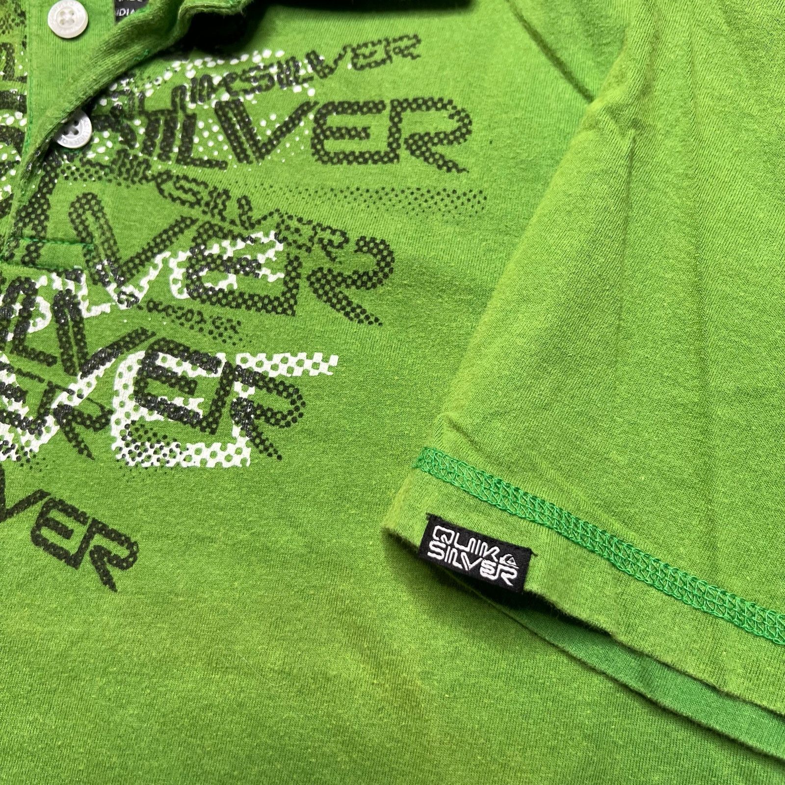 Quicksilver Quiksilver Youth Polo Shirt Size 7X XL Green Surf Skate Y2K Size XL / US 12-14 / IT 48-50 - 7 Thumbnail