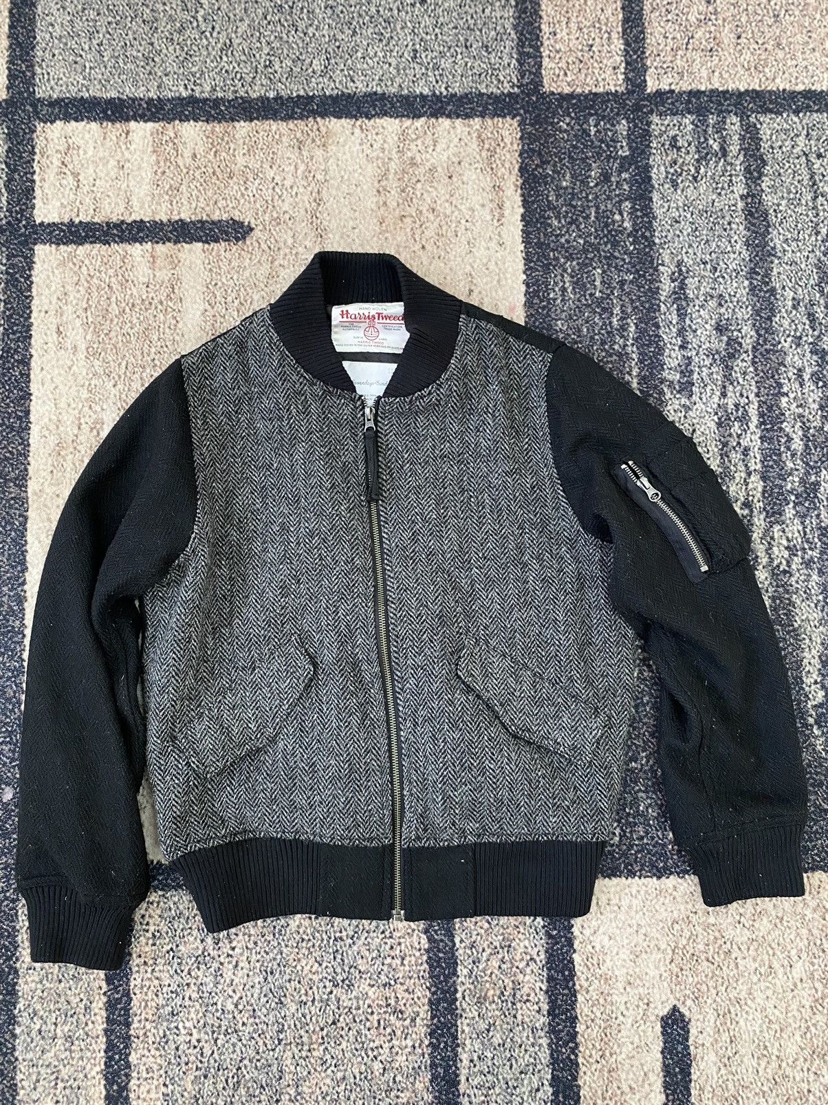Harris Tweed Japanese Brand Harris Tweed x Sevenday Sunday bomber jacket Size US L / EU 52-54 / 3 - 2 Thumbnail