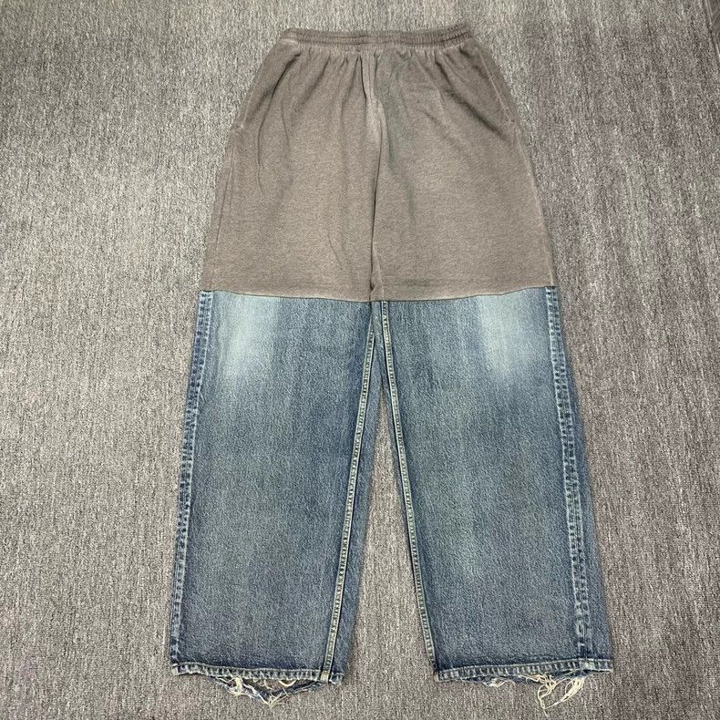 Balenciaga size S Denim paneled trousers paneled trousers