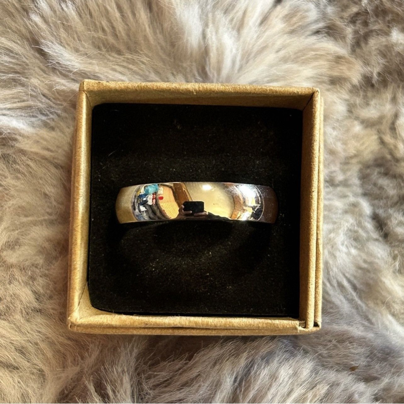 Jewelry Men’s 6mm polished Titanium comfort band wedding ring NIB 15 Size ONE SIZE - 10 Thumbnail