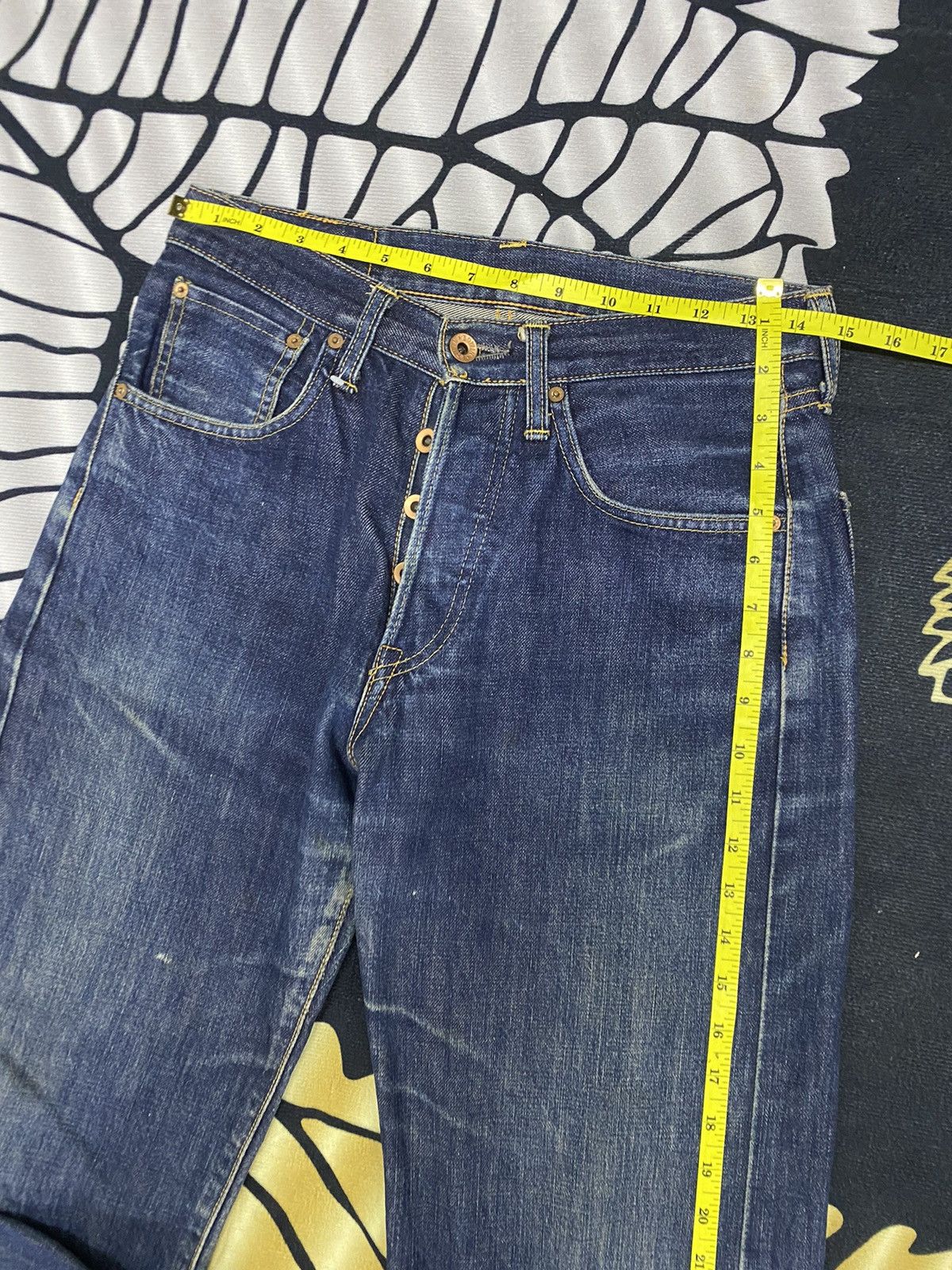Edwin Edwin Selvedge Denim Jeans Distressed Size US 29 - 17 Thumbnail
