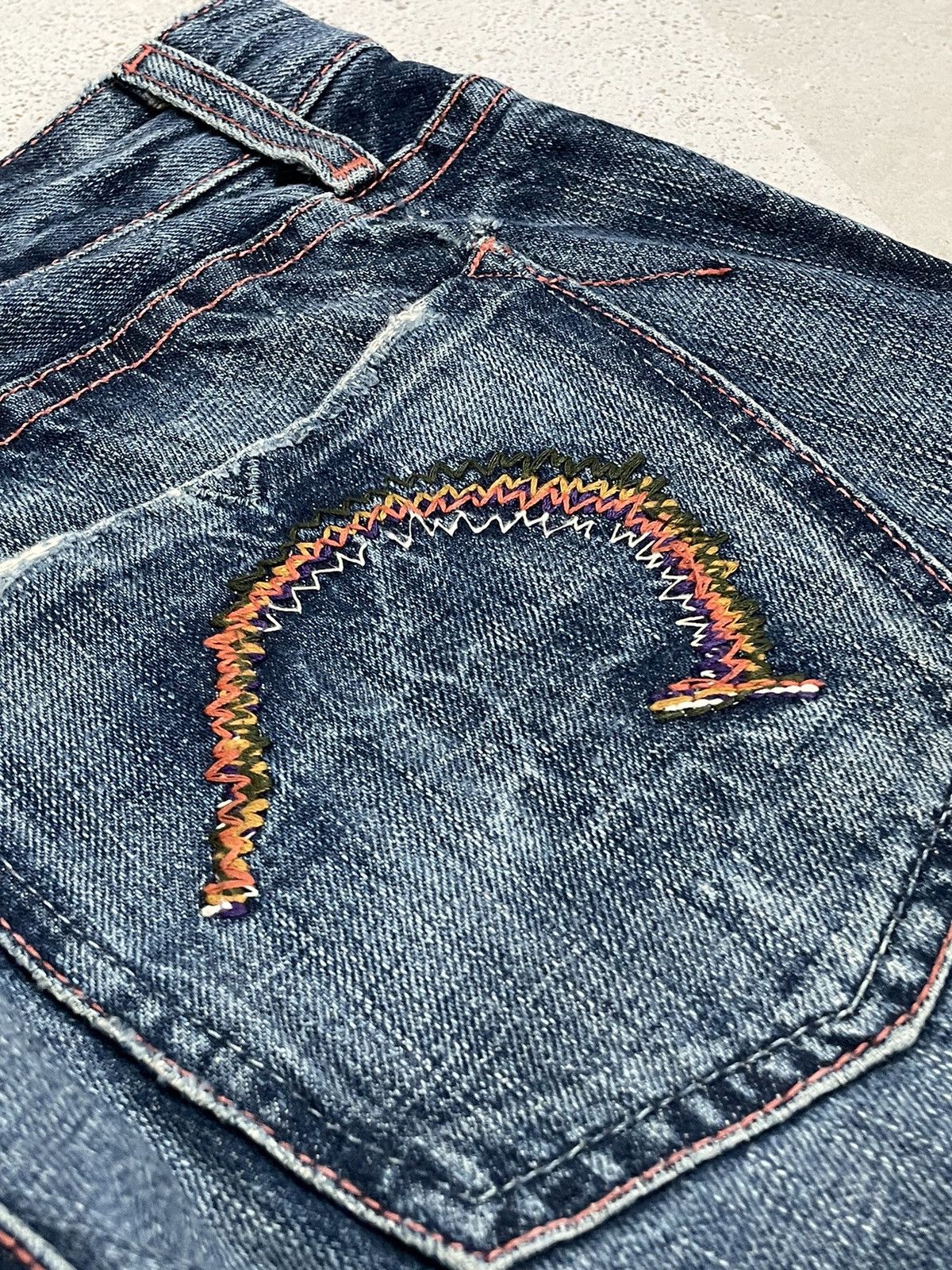 Hysteric Glamour × Japanese Brand Sacred 28 Bootcut Front Pocket Embroidery Distressed Size US 32 / EU 48 - 16 Thumbnail