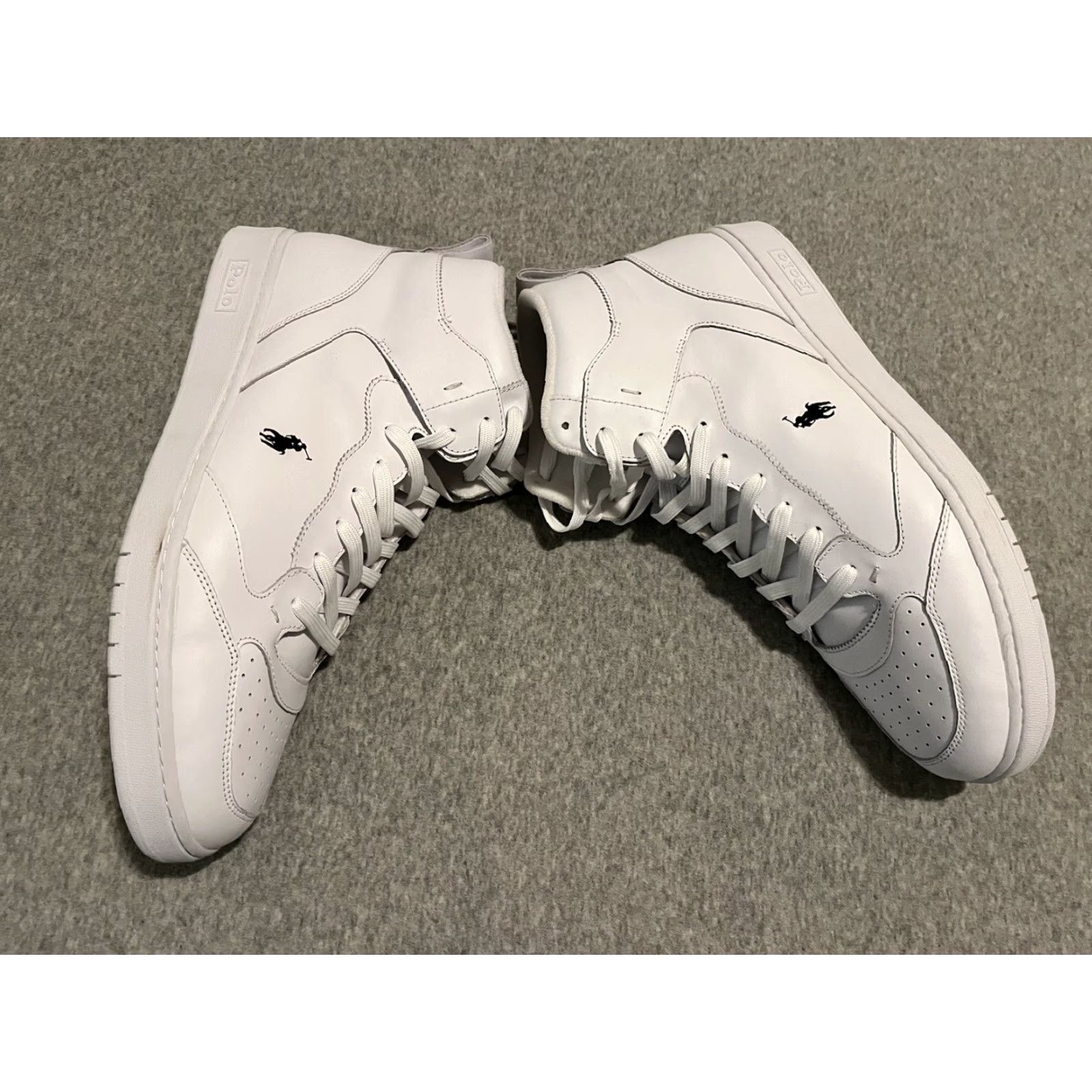 Ralph Lauren Polo Ralph Lauren CRT White Leather Pony Shoes Mens Size 15 New Sneakers Casual Leather Upper Pony Brand 15 US Mens Size US M / EU 48-50 / 2 - 4 Thumbnail