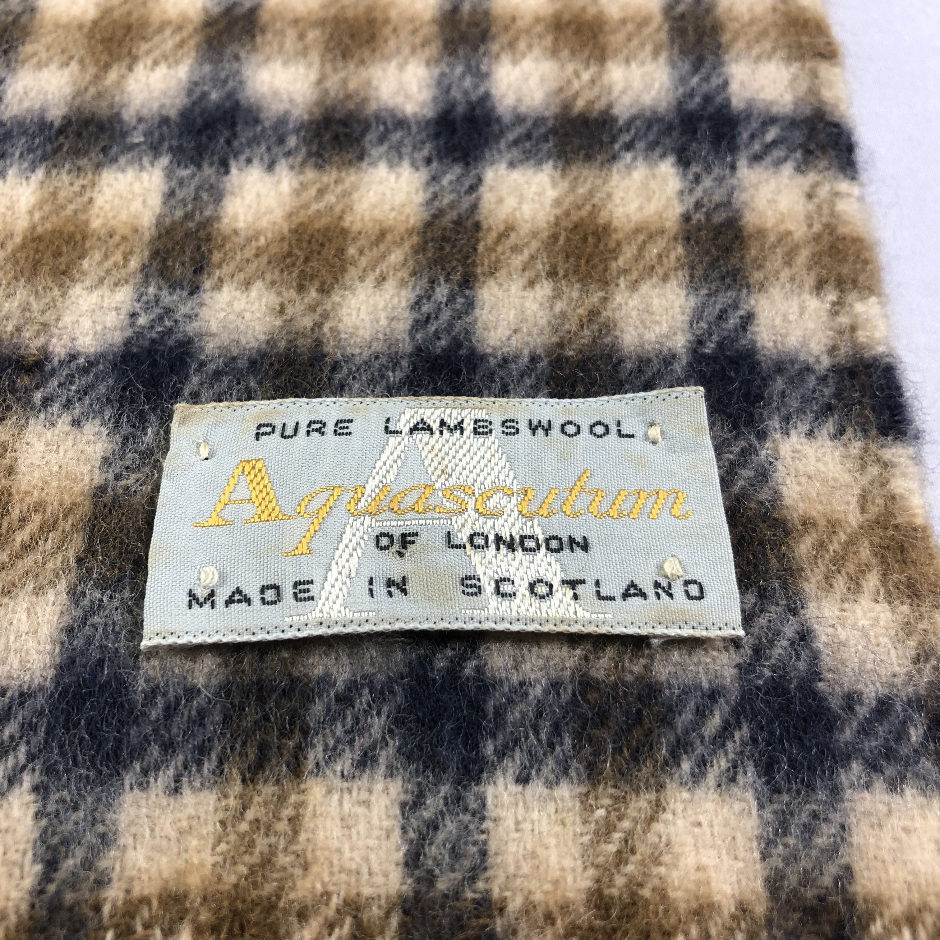 Aquascutum Aquascutum Gingham Wool Scarf Muffler V1452 Size ONE SIZE - 4 Thumbnail