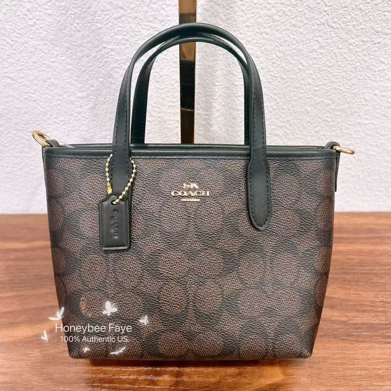 Coach NWT COACH City Mini Tote Bag In Signature Canvas CW032 Size ONE SIZE - 3 Thumbnail