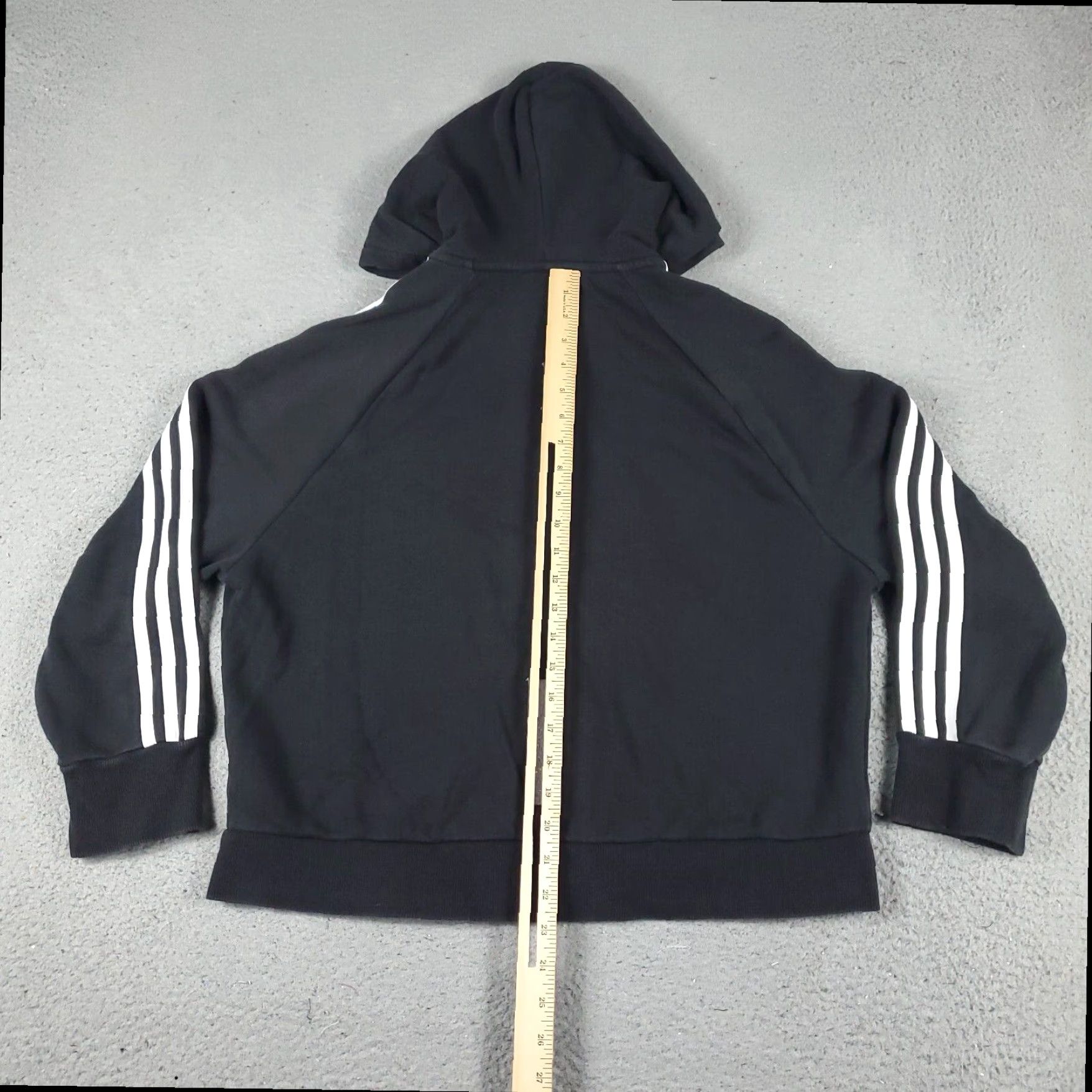 Adidas Adidas Womens Large Black Full Zip Hoodie Sweatshirt Size L / US 10 / IT 46 - 7 Thumbnail