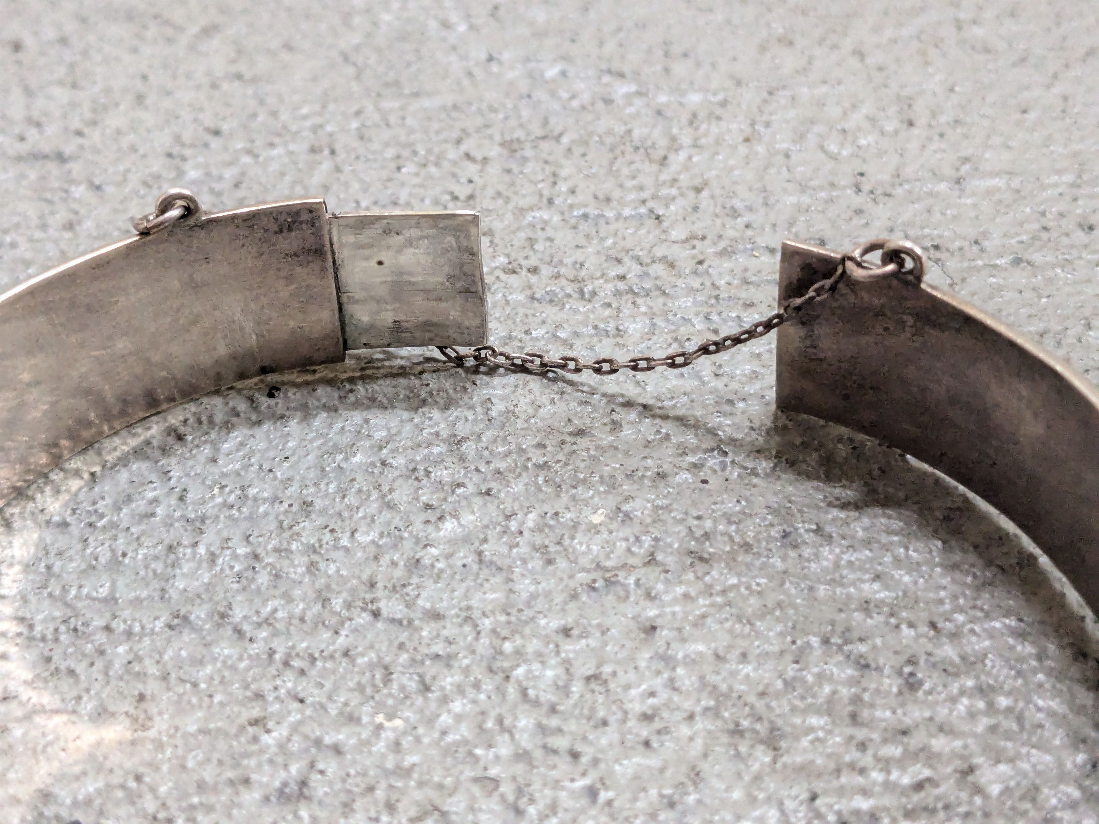 Vintage Vintage Sterling Silver Bracelet Hinge Clamper 7.25 Size ONE SIZE - 7 Thumbnail