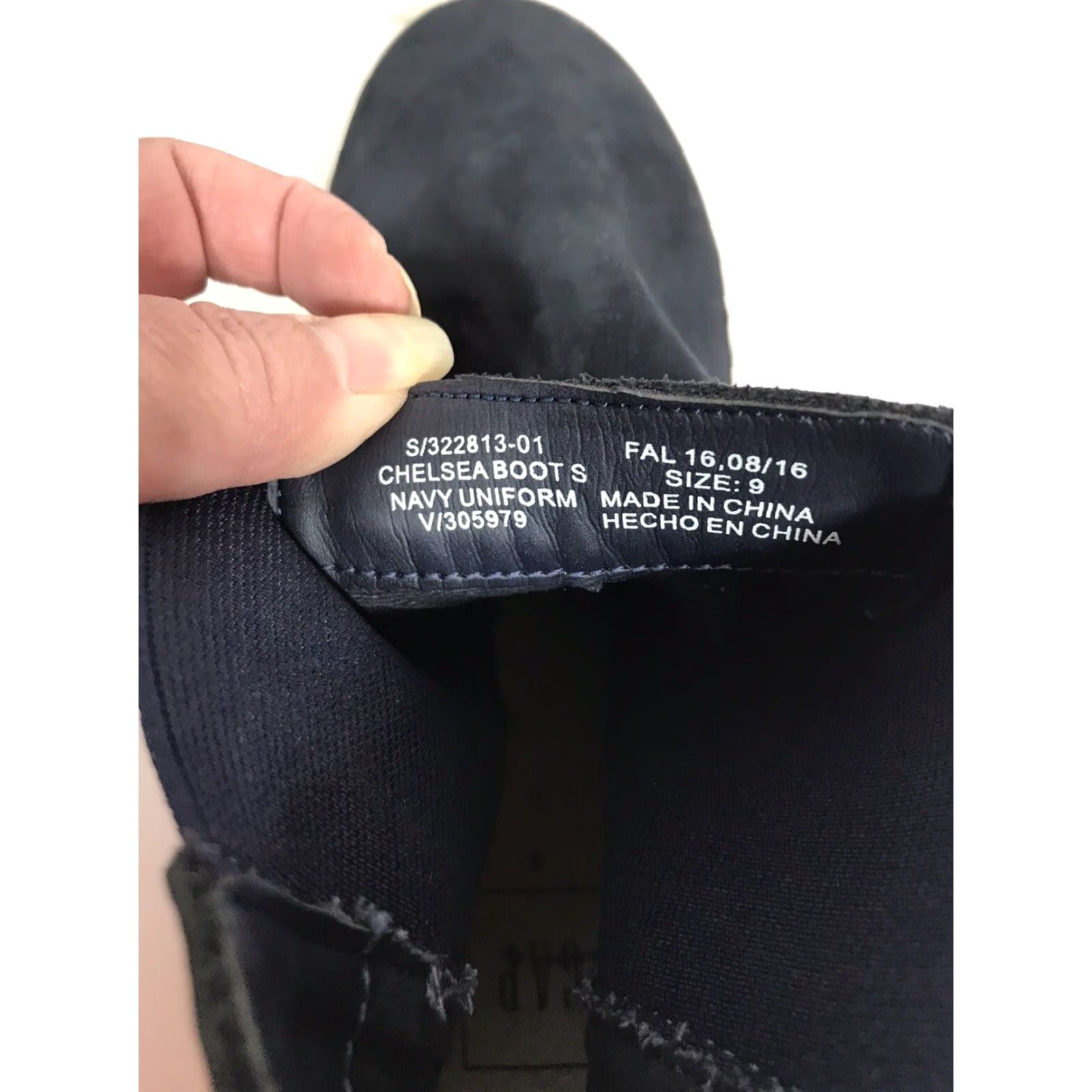 Gap GAP Chelsea Boots Mens Size 9 Blue Suede/Leather Ankle Boot Leather Lining Rubber Sole Casual Workwear 9 Mens Size US 9 / EU 42 - 4 Thumbnail
