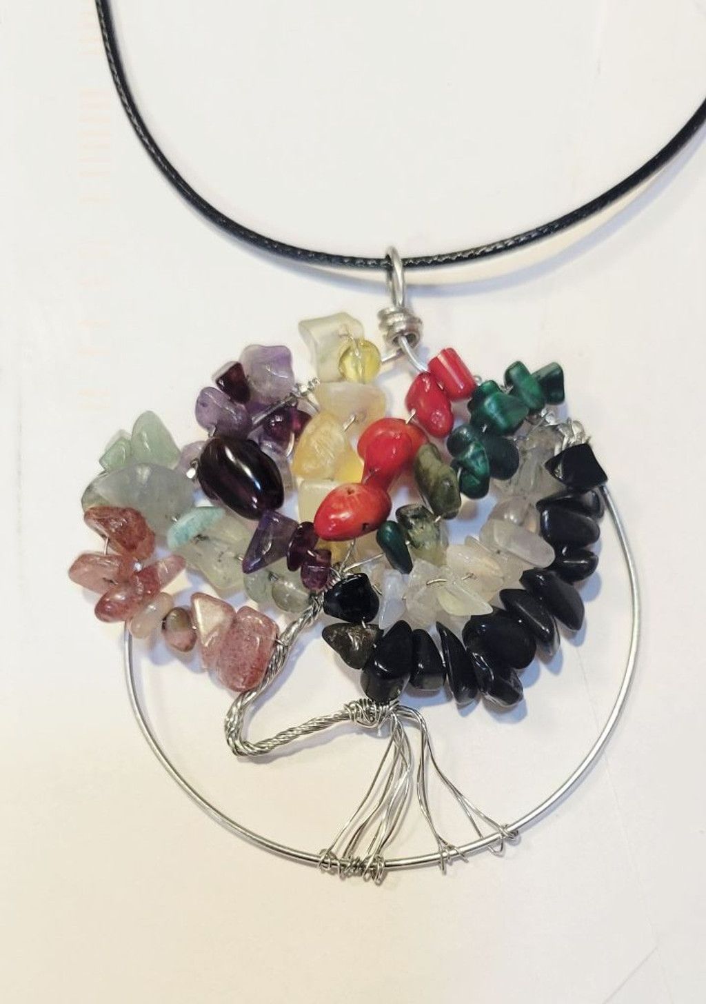 Handmade Gemstone Tree of Life Necklace Size ONE SIZE - 2 Thumbnail