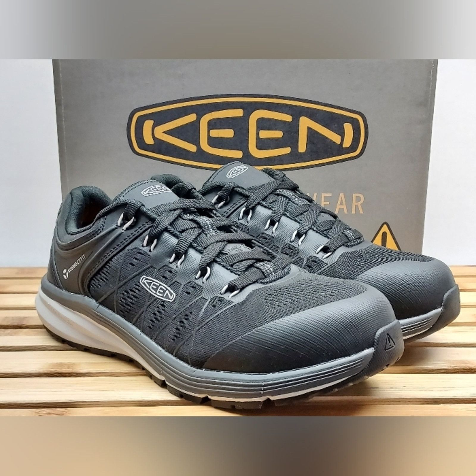 KEEN KEEN Mens Vapor/Black Vista Energy Work Shoes SZ 8.5EE Wide Size US 8.5 / EU 41-42 - 2 Thumbnail
