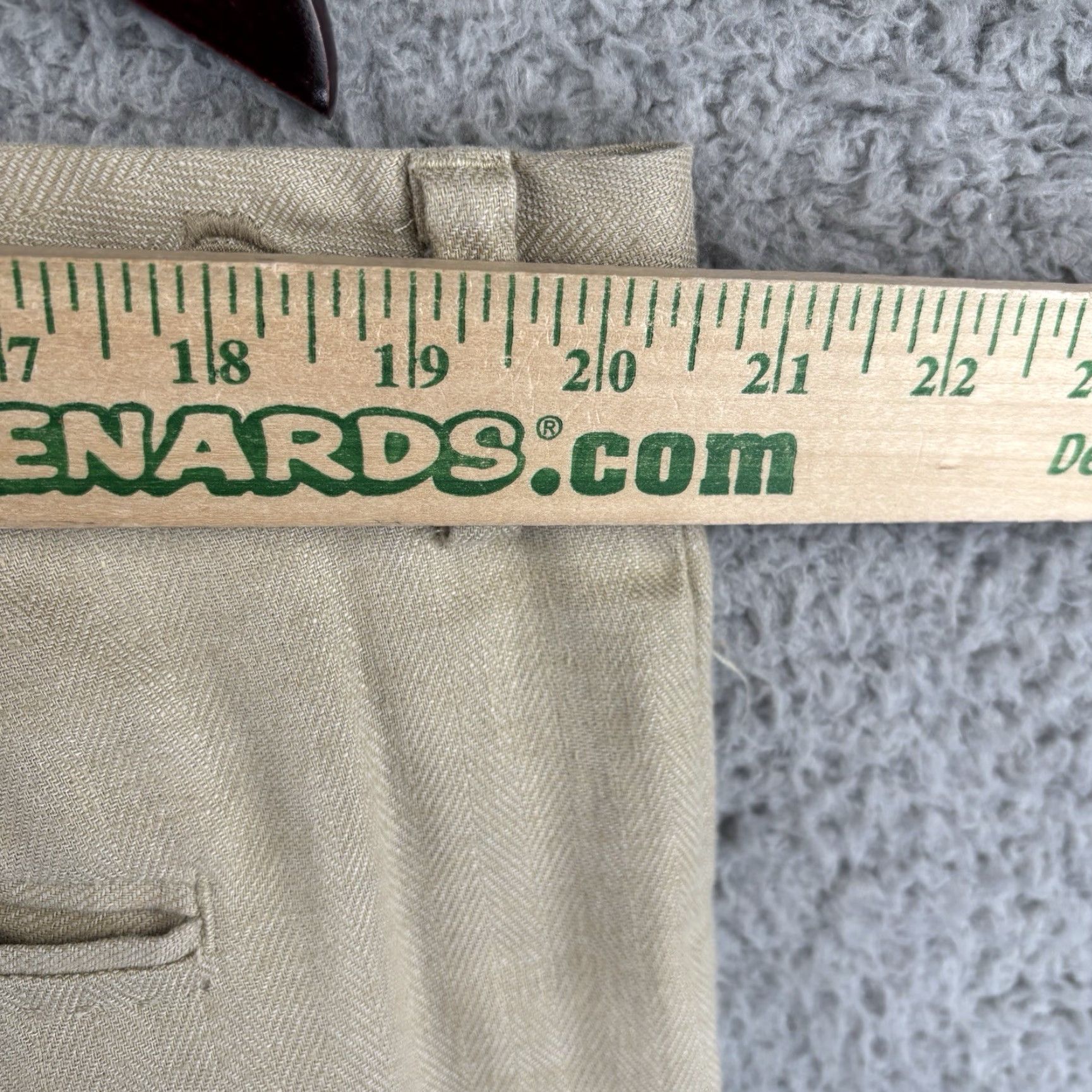 Tommy Bahama Tommy Bahama Pants Mens 38x27 Beige Flat Front Linen Polyester Blend Relaxed Straight Hip Beached Chill Casual, Wedding, 90s? Not. Size US 38 / EU 54 - 3 Thumbnail