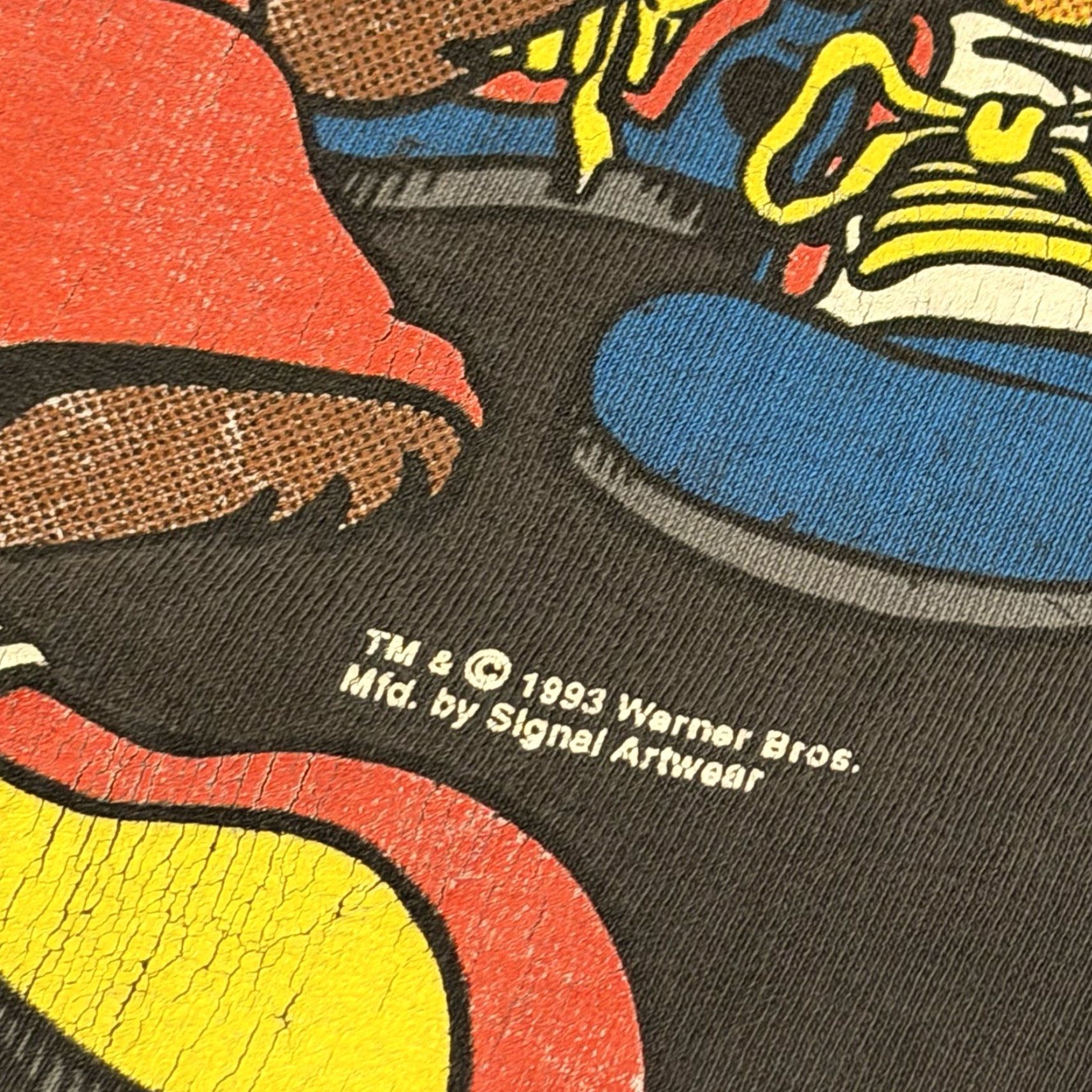 Vintage VINTAGE Looney Tunes Fab 3 T-shirt Large VTG 90s Basketball Taz Bugs Daffy Shirt Mens L Black 100% Cotton Graphic Tee" Size US L / EU 52-54 / 3 - 6 Thumbnail