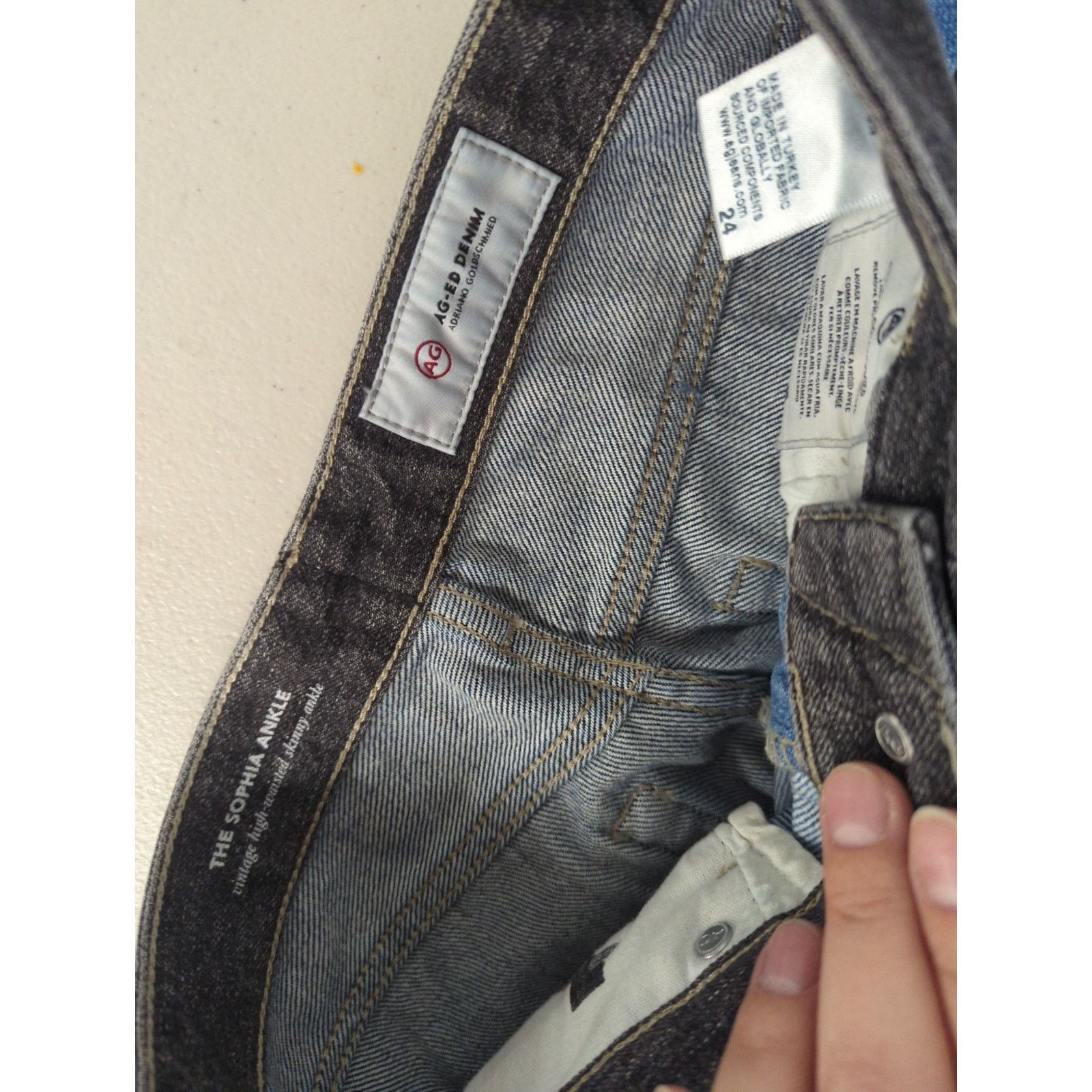 AG Adriano Goldschmied new 24 Adriano Goldschmied Sophia Ankle High Skinny Jeans Size 24" / US 00 / IT 34 - 6 Thumbnail