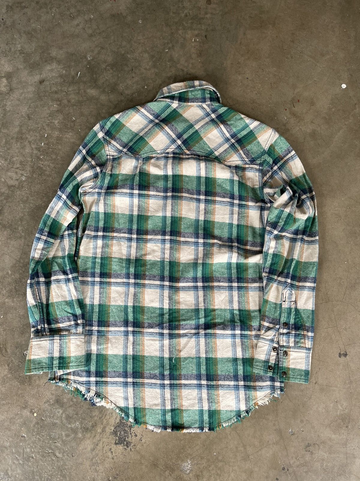 If Six Was Nine × Japanese Brand × Le Grande Bleu (L.G.B.) Goa Plaid Green Flannel Size US M / EU 48-50 / 2 - 2 Thumbnail