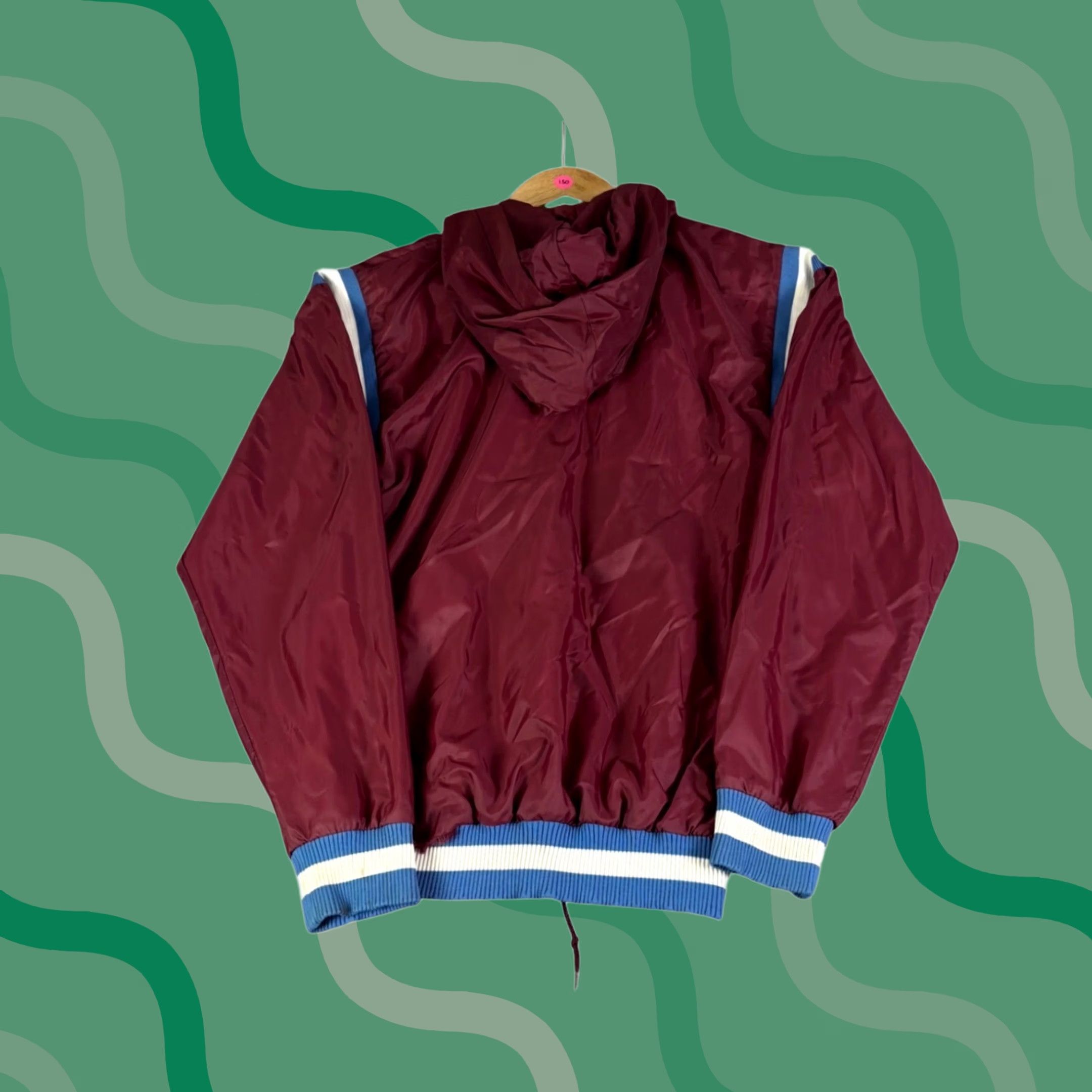 Champion VINTAGE Champion Jacket Windbreaker Mens Small Maroon Zip Hooded Size US S / EU 44-46 / 1 - 1 Thumbnail