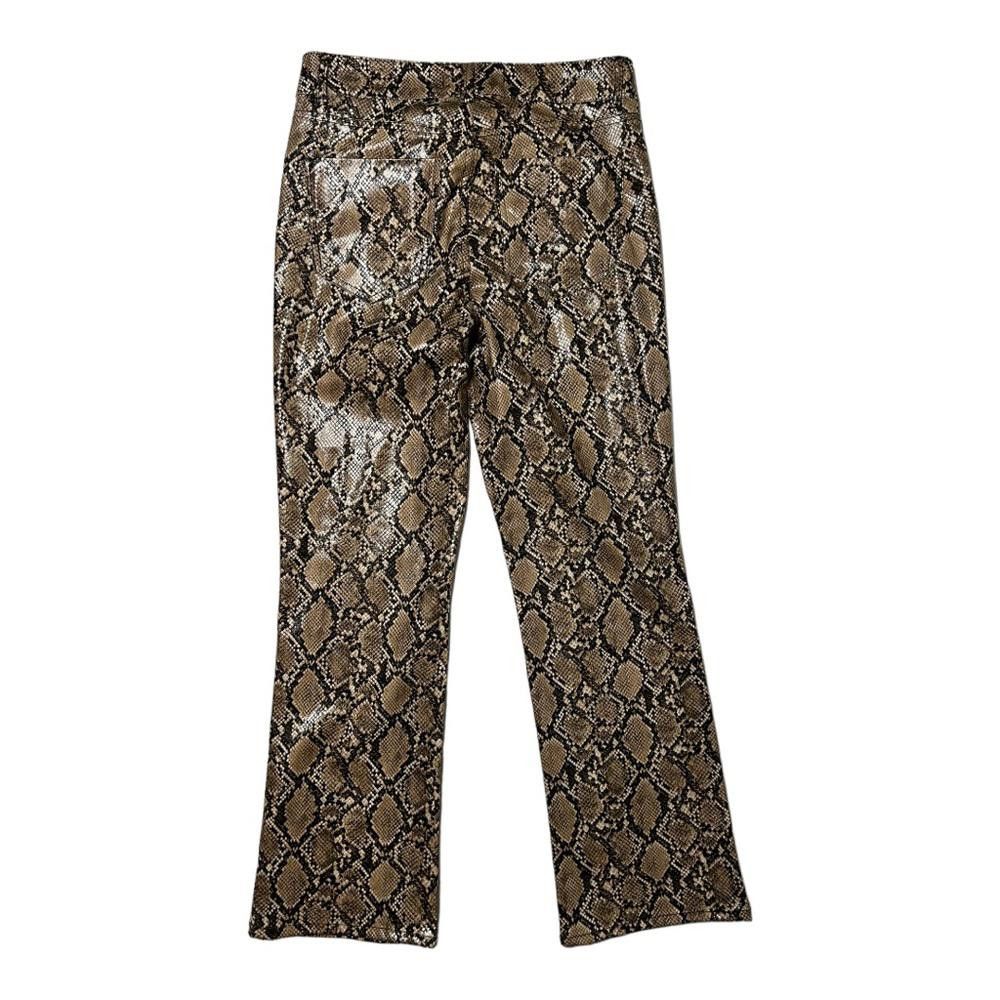 Zara Zara l NWT Tan Snakeskin Pleather Pants High Rise Size 4 Size 27" / US 4 / IT 40 - 3 Thumbnail