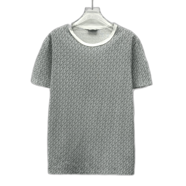 Dior Gray Cotton Round Neck Short Sleeve TShirt-2506