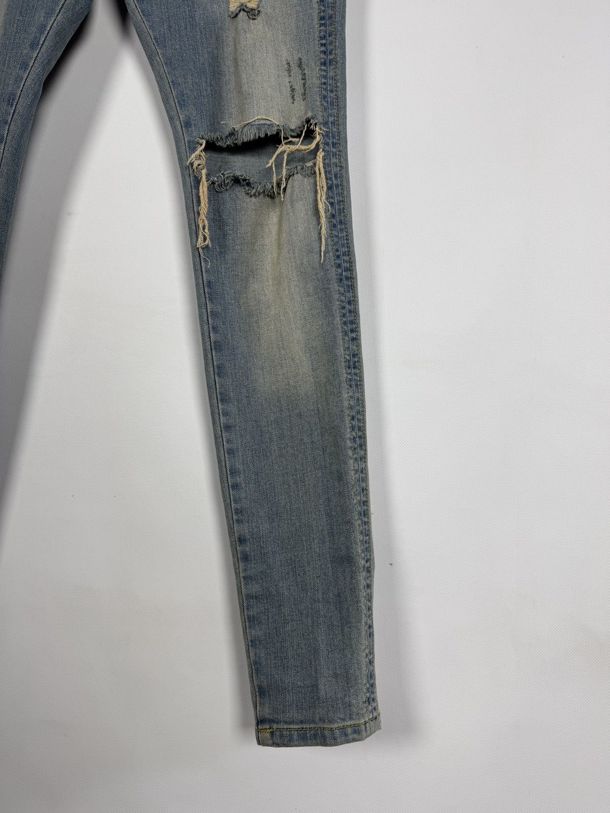 Represent Clo. Represent Destroyer Indigo Skinny Jeans Distressed Denim 30 Size US 30 / EU 46 - 5 Thumbnail