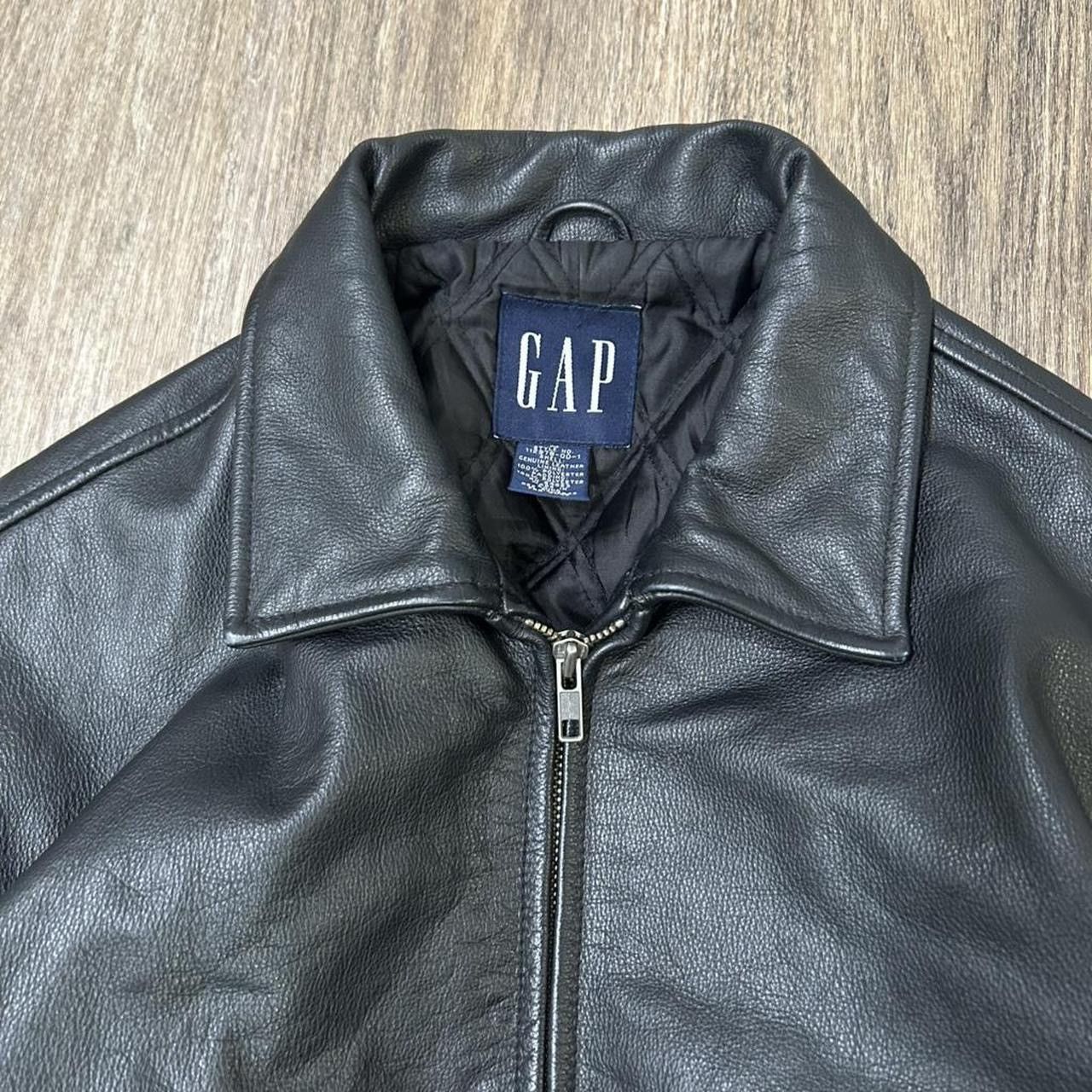 Gap Vintage Gap Black Leather Jacket Size Medium Size US M / EU 48-50 / 2 - 1 Thumbnail