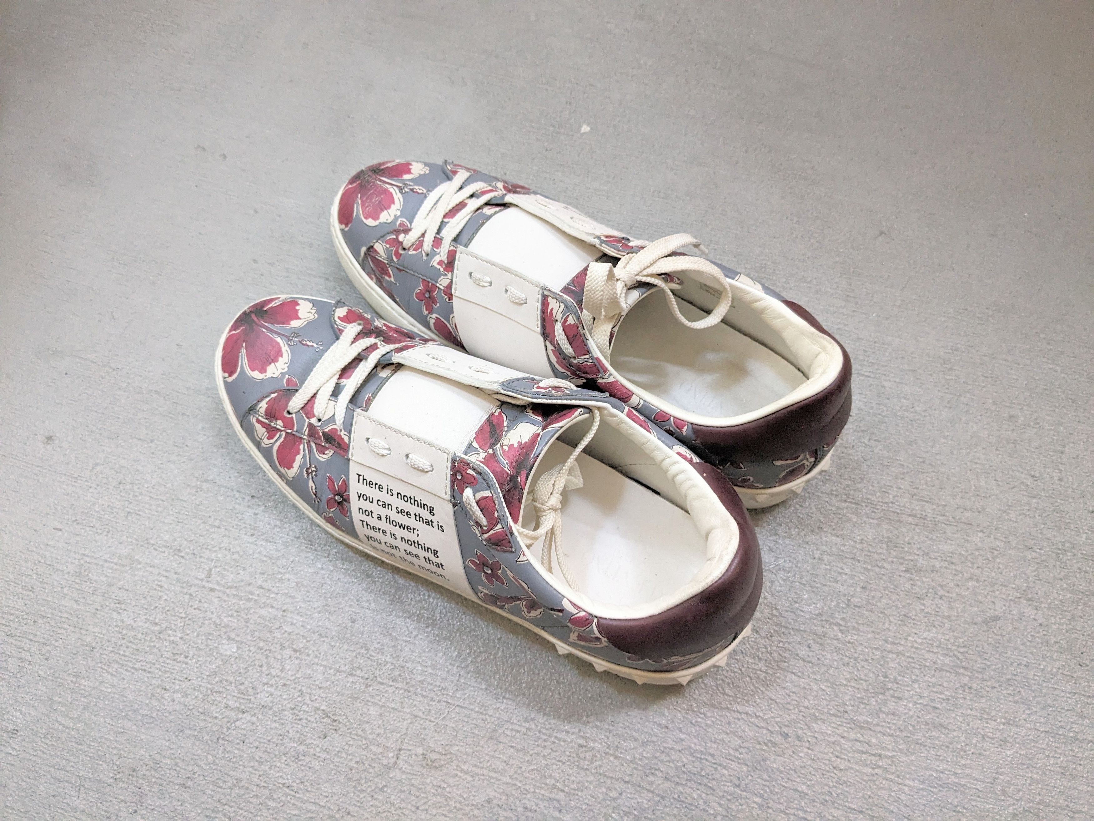 Valentino Valentino Rockstud Sneakers 9.5 42.5 Floral Gray Leather Size US 9.5 / EU 42-43 - 14 Thumbnail