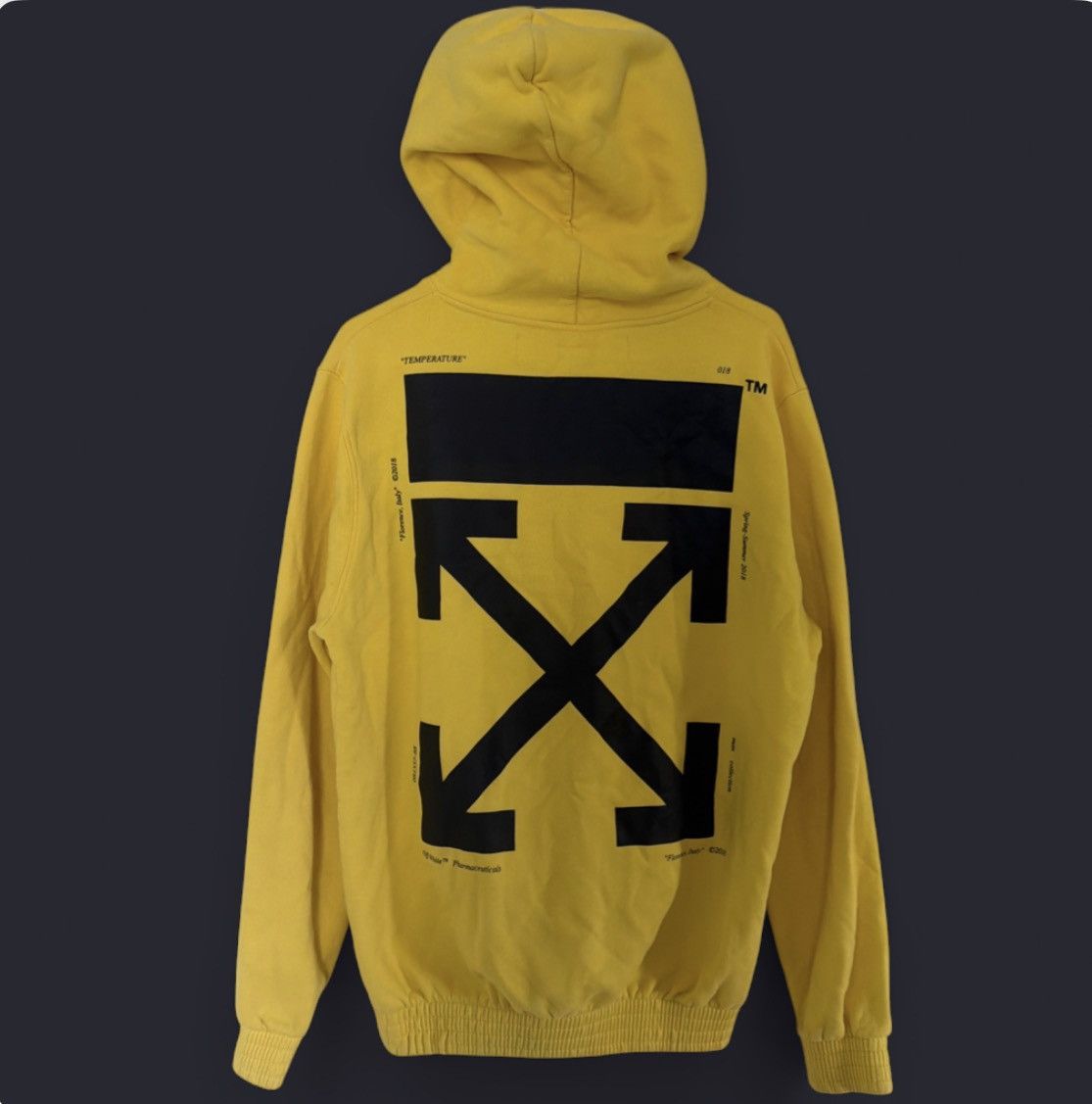 Off-White Off-White c/o Virgil Abloh 2018 Hands Hoodie - Yellow Size US S / EU 44-46 / 1 - 2 Thumbnail