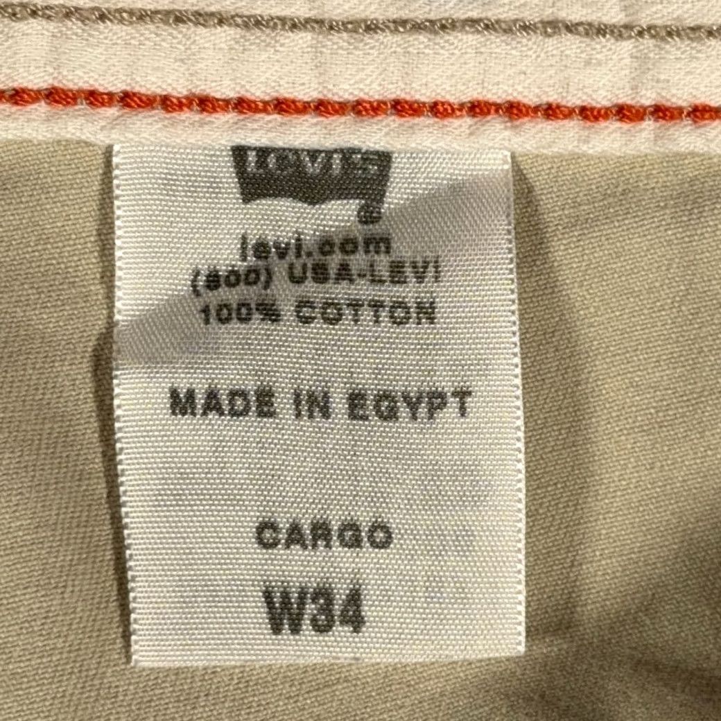 Levi's VINTAGE Levi's Cargo Shorts Mens 34 Brown Cotton Khaki Tan Utility Baggy Y2K Size US 34 / EU 50 - 4 Thumbnail