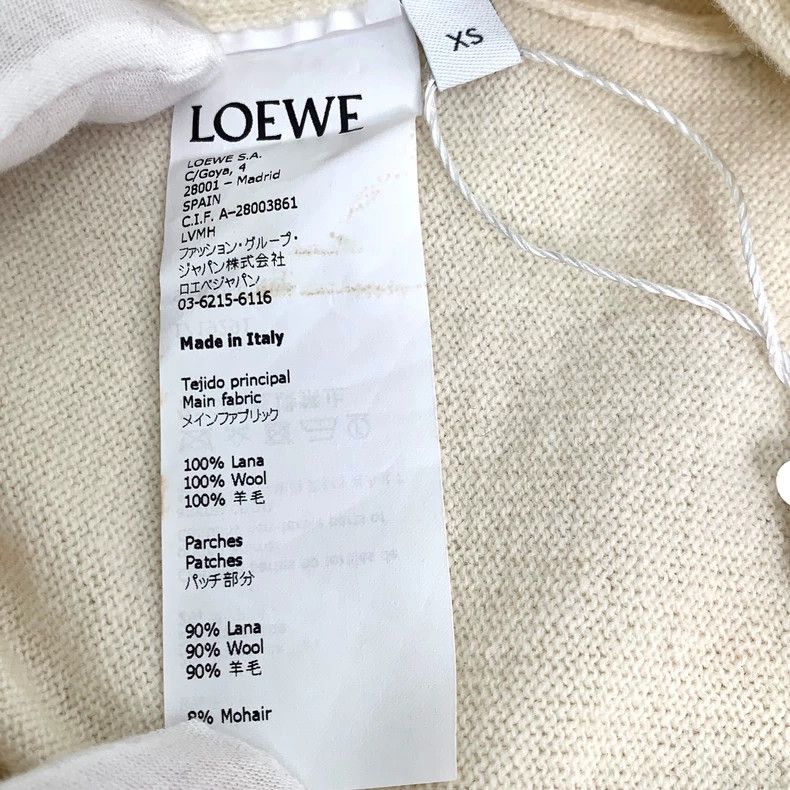 Loewe Loewe Mossy logo embroidered wool V-neck cardigan coat Size XS / US 0-2 / IT 36-38 - 6 Thumbnail