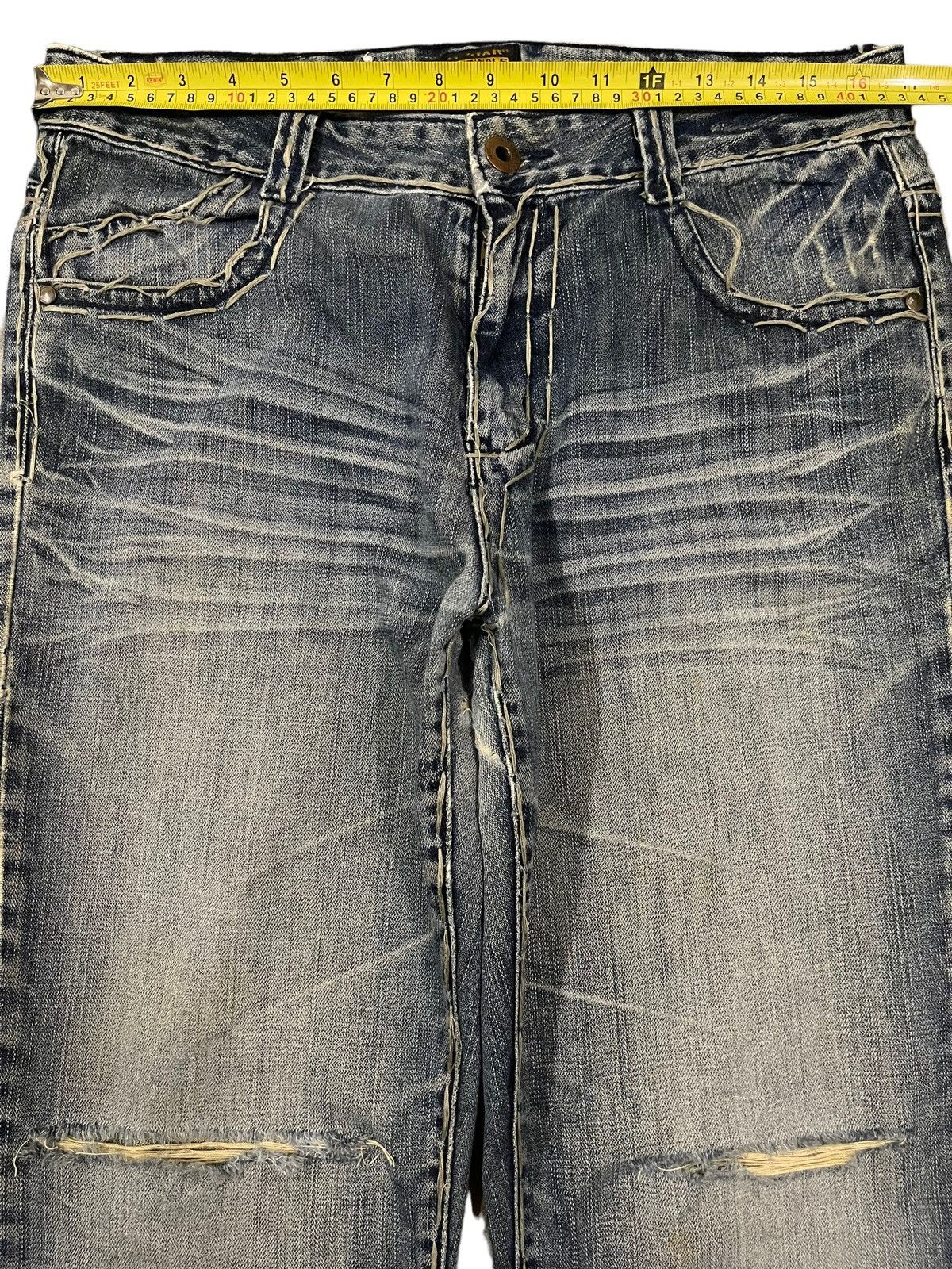 G-Star Vintage Japanese Gstar Raw Bleached Distress Loose Jeans Size US 33 - 9 Thumbnail